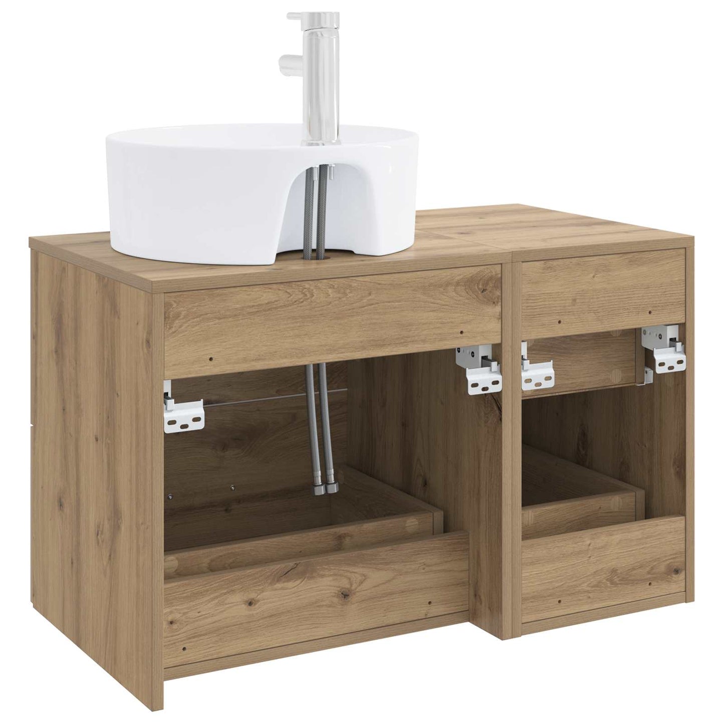 Badezimmermöbel-Set 2 Stk. Artisan-Eiche Holzwerkstoff