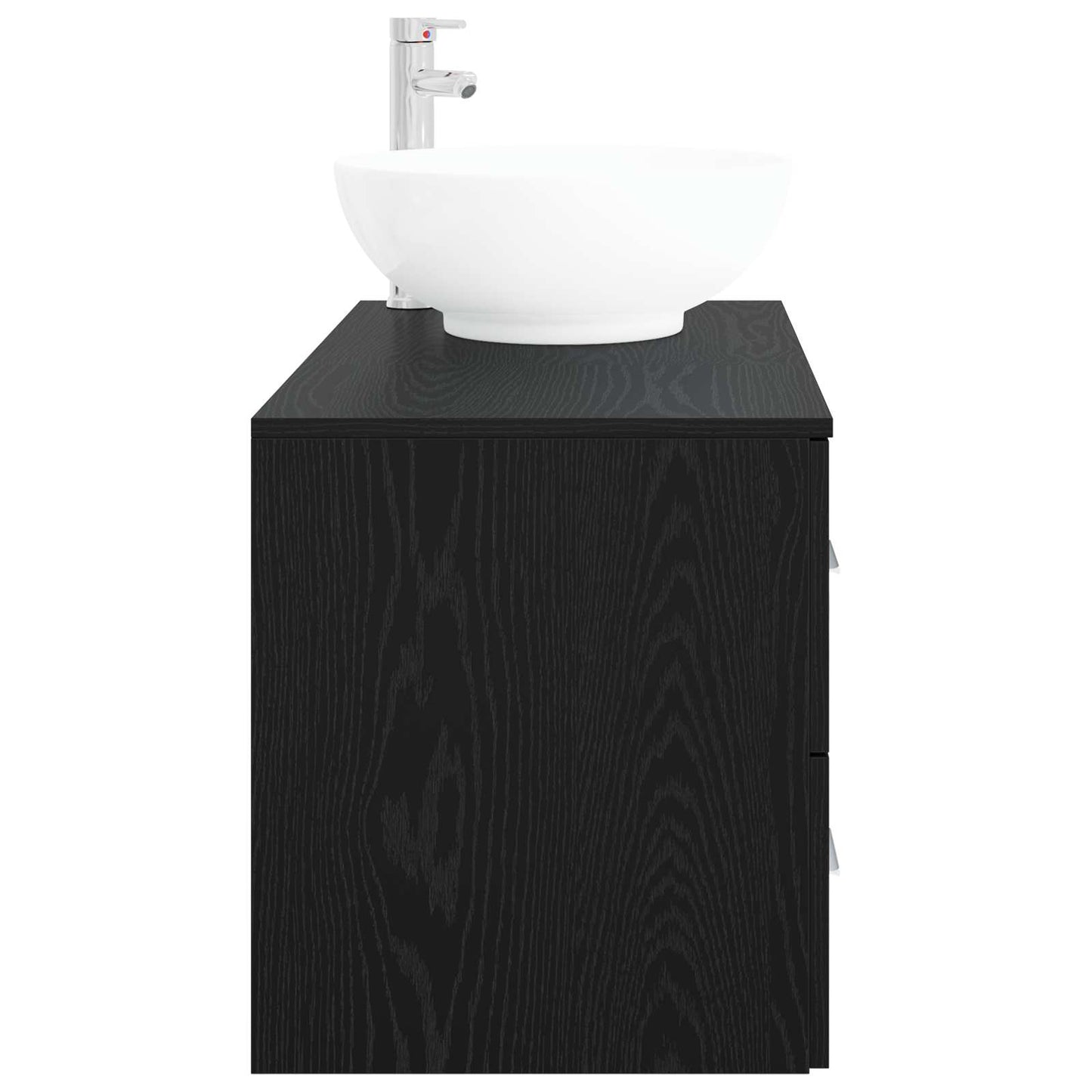 Badezimmermöbel-Set 2 stk. Schwarze Eiche Holzwerkstoff