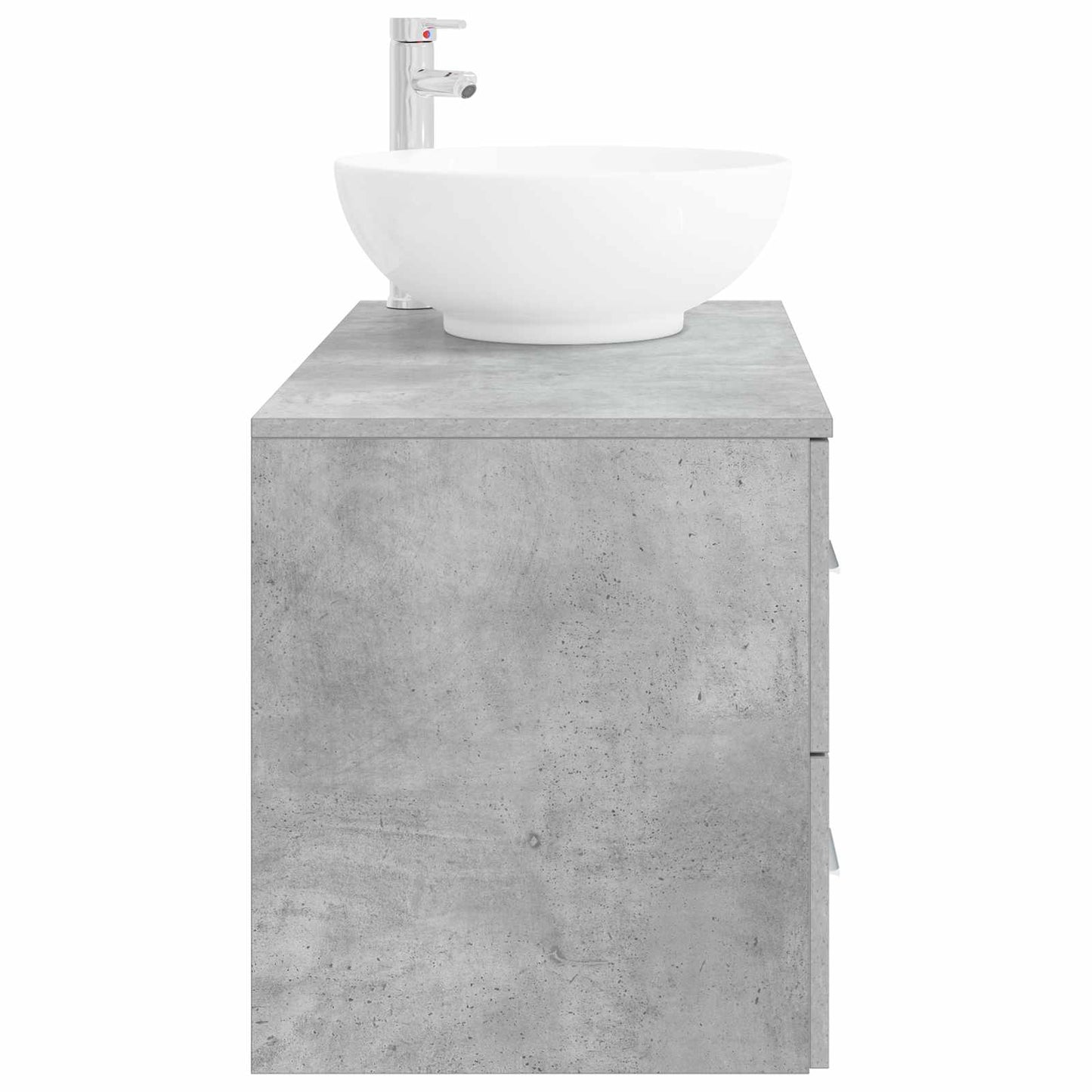 Badezimmermöbel-Set 2 stk. Betongrau Holzwerkstoff