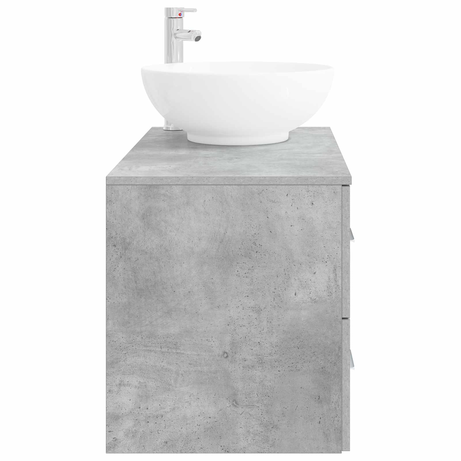 Badezimmermöbel-Set 2 stk. Betongrau Holzwerkstoff