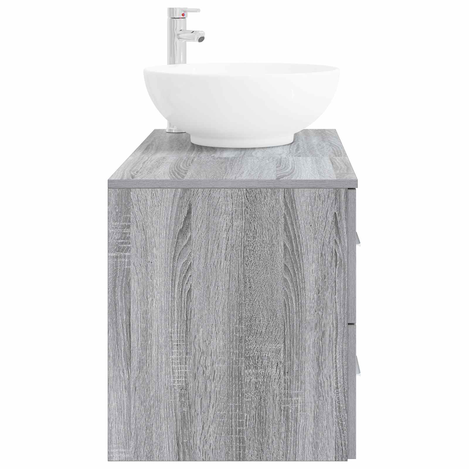 Badezimmermöbel-Set 2 stk. Grau Sonoma Holzwerkstoff