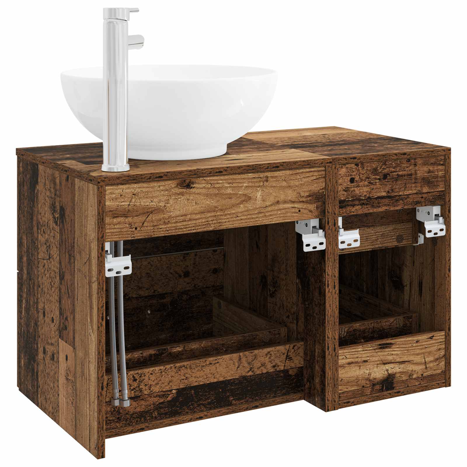 Badezimmermöbel-Set 2 stk. Altholz Holzwerkstoff