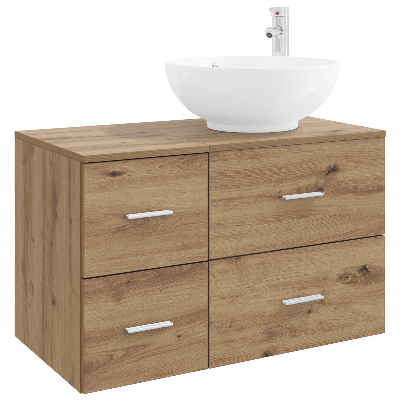 Badezimmermöbel-Set 2 Stk. Artisan-Eiche Holzwerkstoff