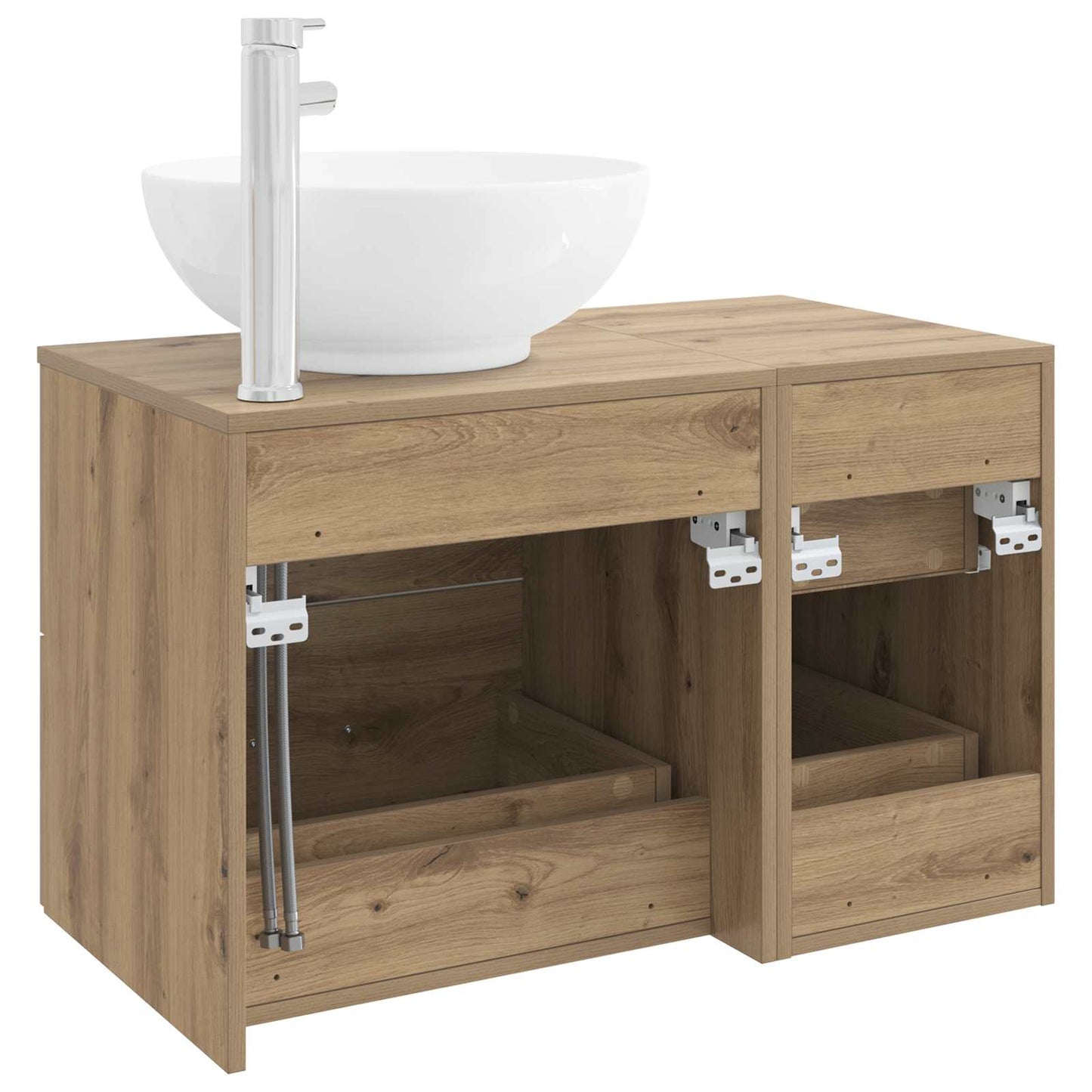 Badezimmermöbel-Set 2 Stk. Artisan-Eiche Holzwerkstoff