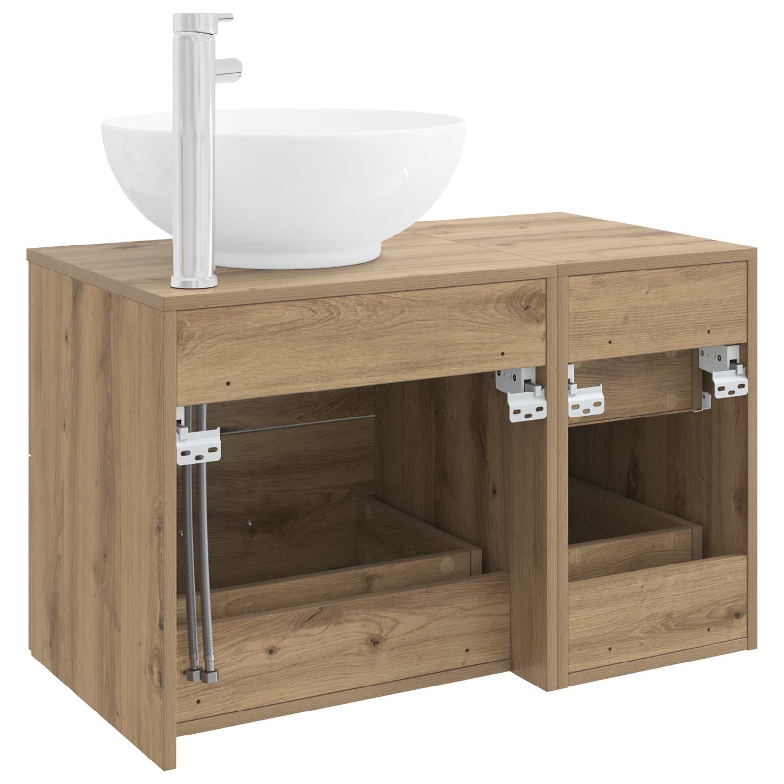 Badezimmermöbel-Set 2 Stk. Artisan-Eiche Holzwerkstoff