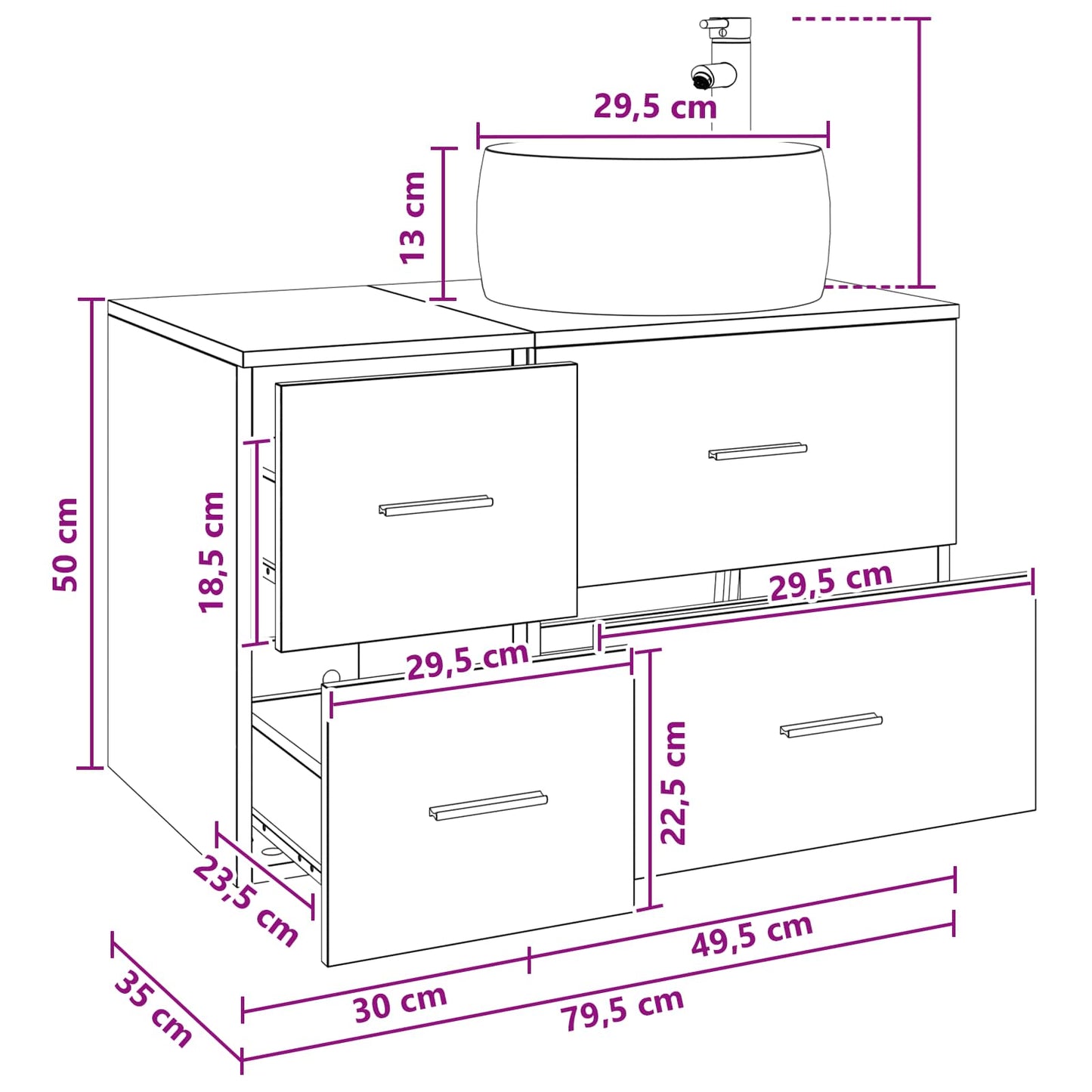 Badezimmermöbel-Set 2 stk. Weiß Holzwerkstoff