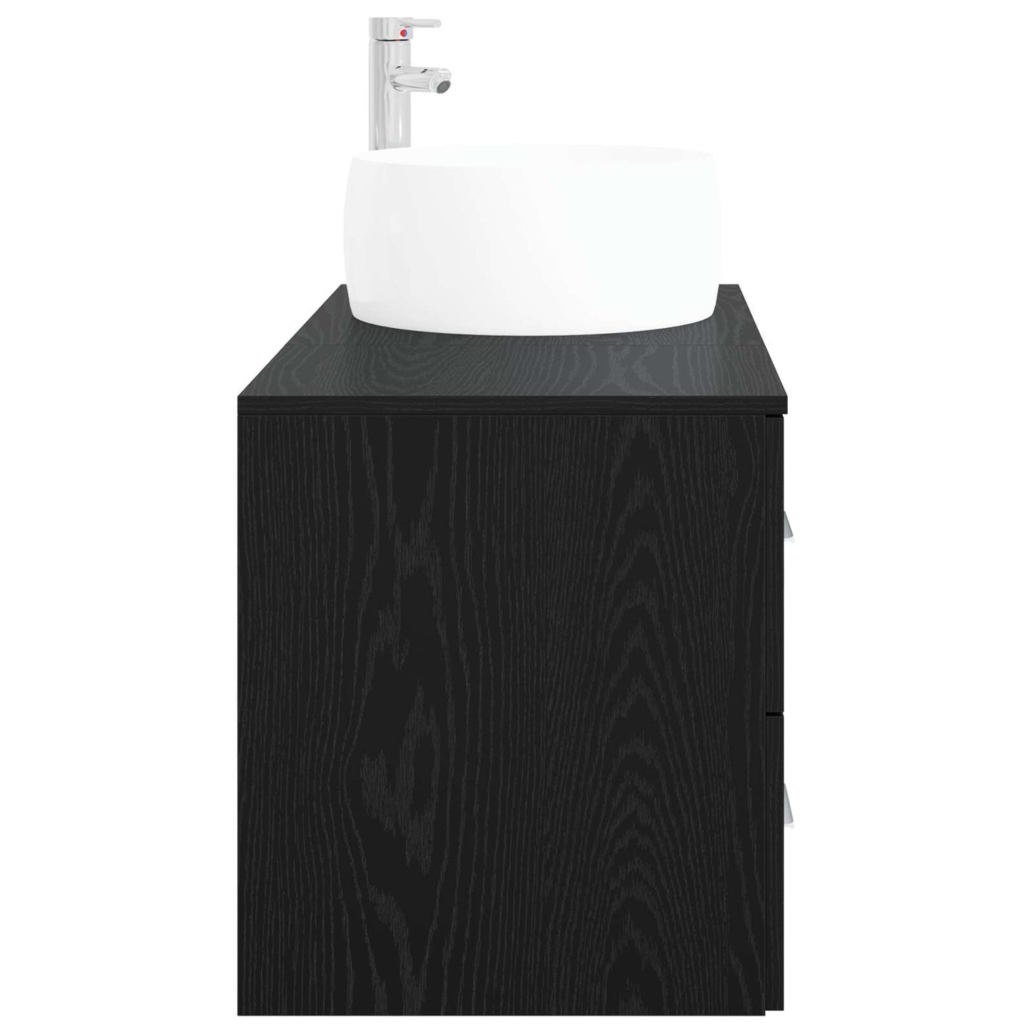 Badezimmermöbel-Set 2 stk. Schwarze Eiche Holzwerkstoff