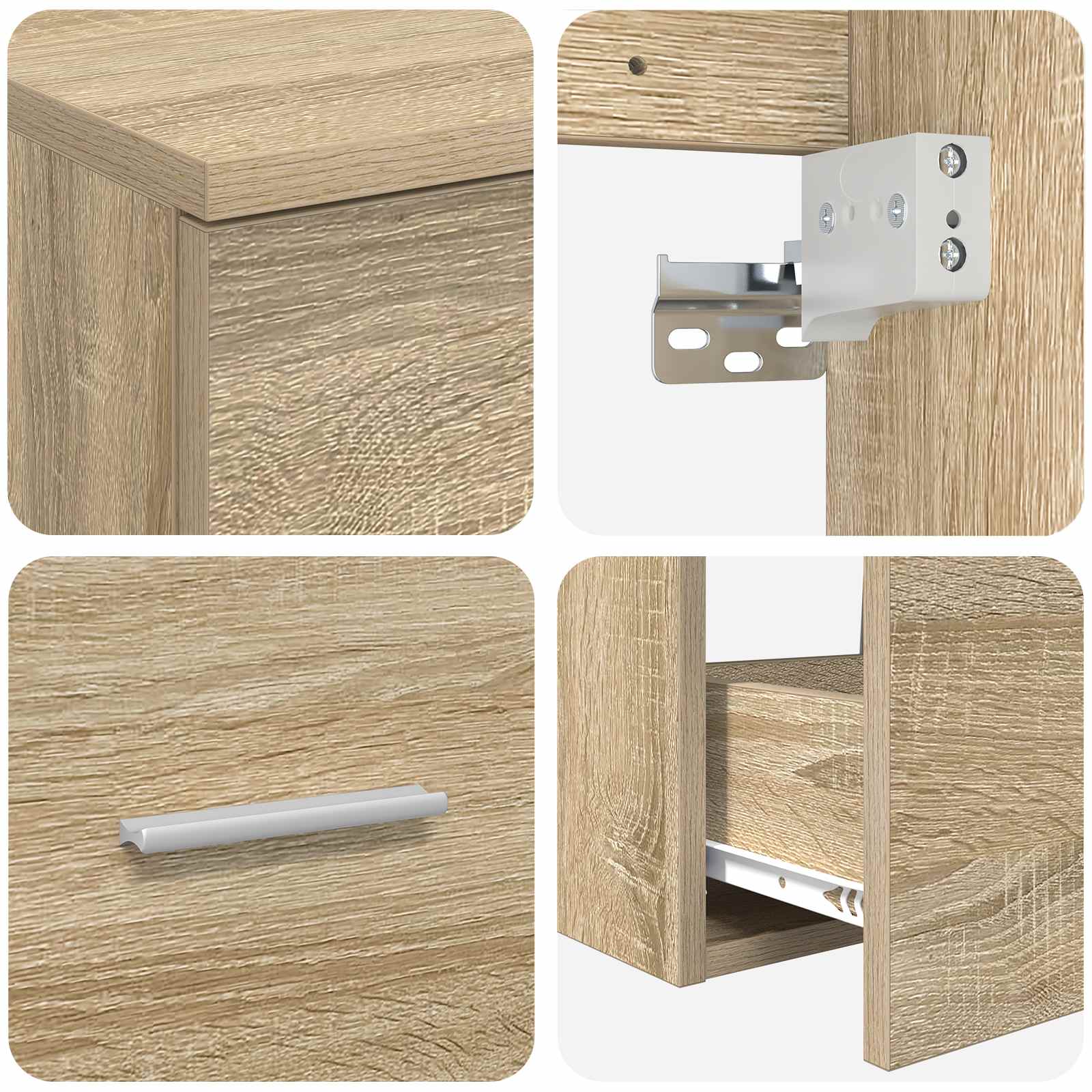 Badezimmermöbel-Set 2 stk. Sonoma-Eiche Holzwerkstoff