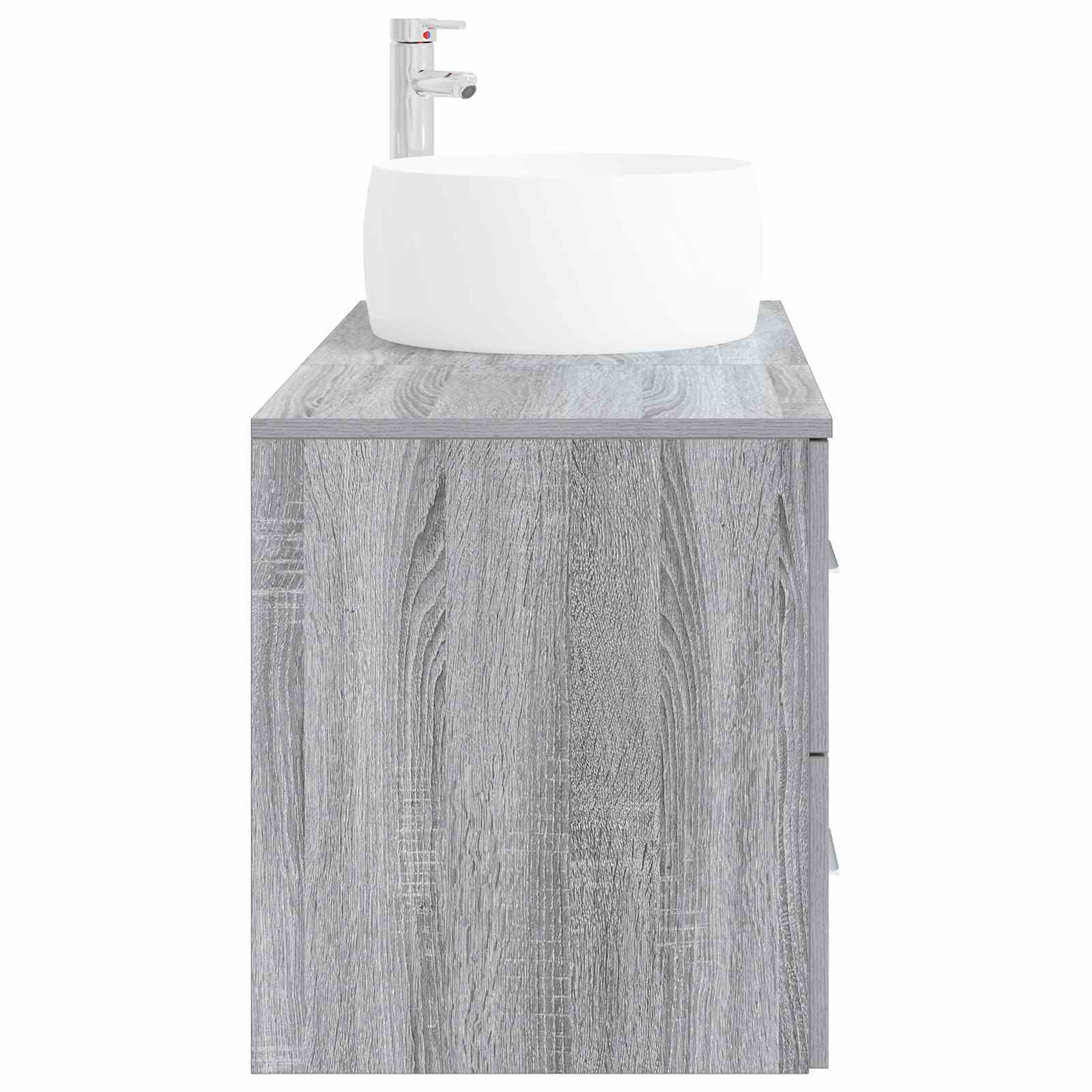 Badezimmermöbel-Set 2 stk. Grau Sonoma Holzwerkstoff