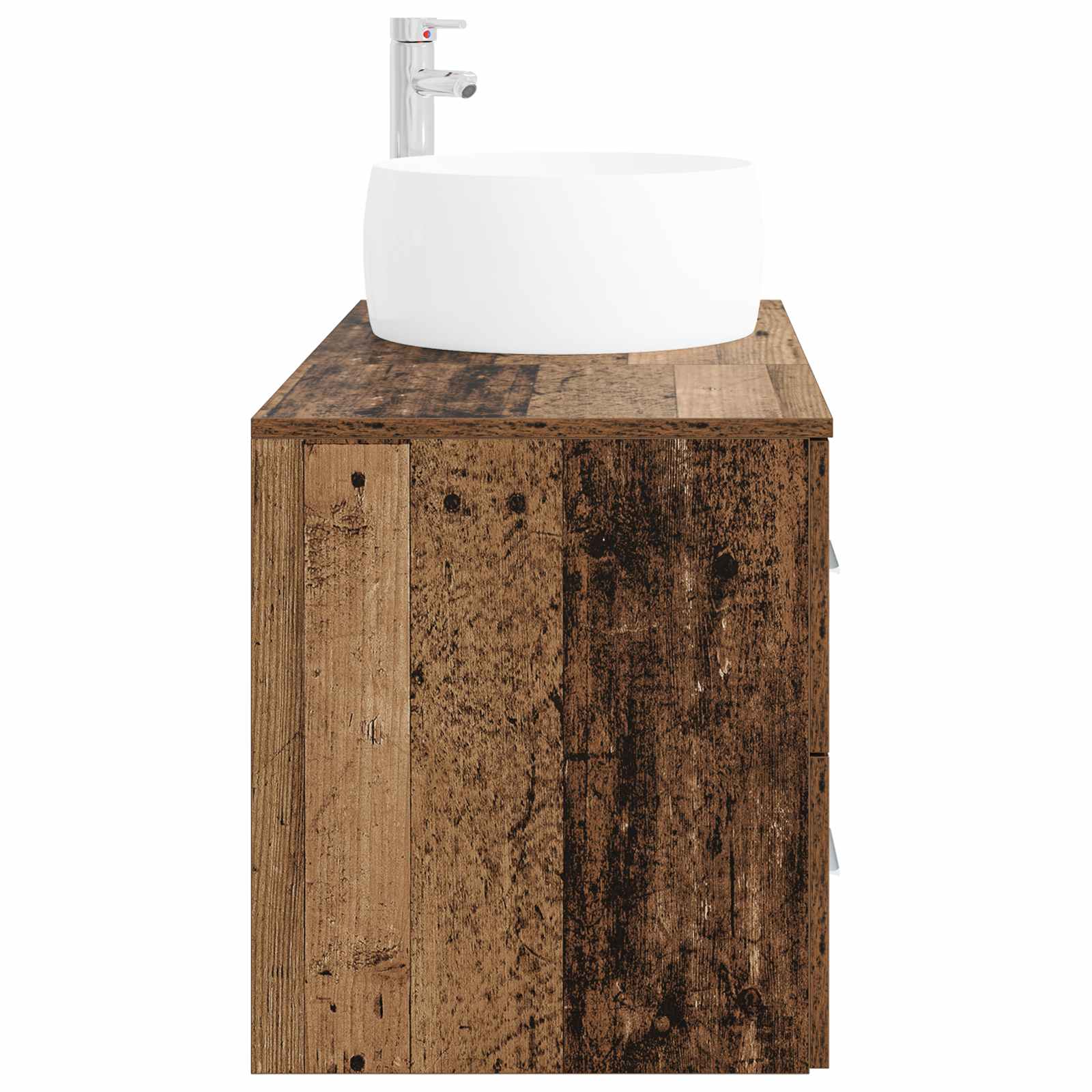 Badezimmermöbel-Set 2 stk. Altholz Holzwerkstoff