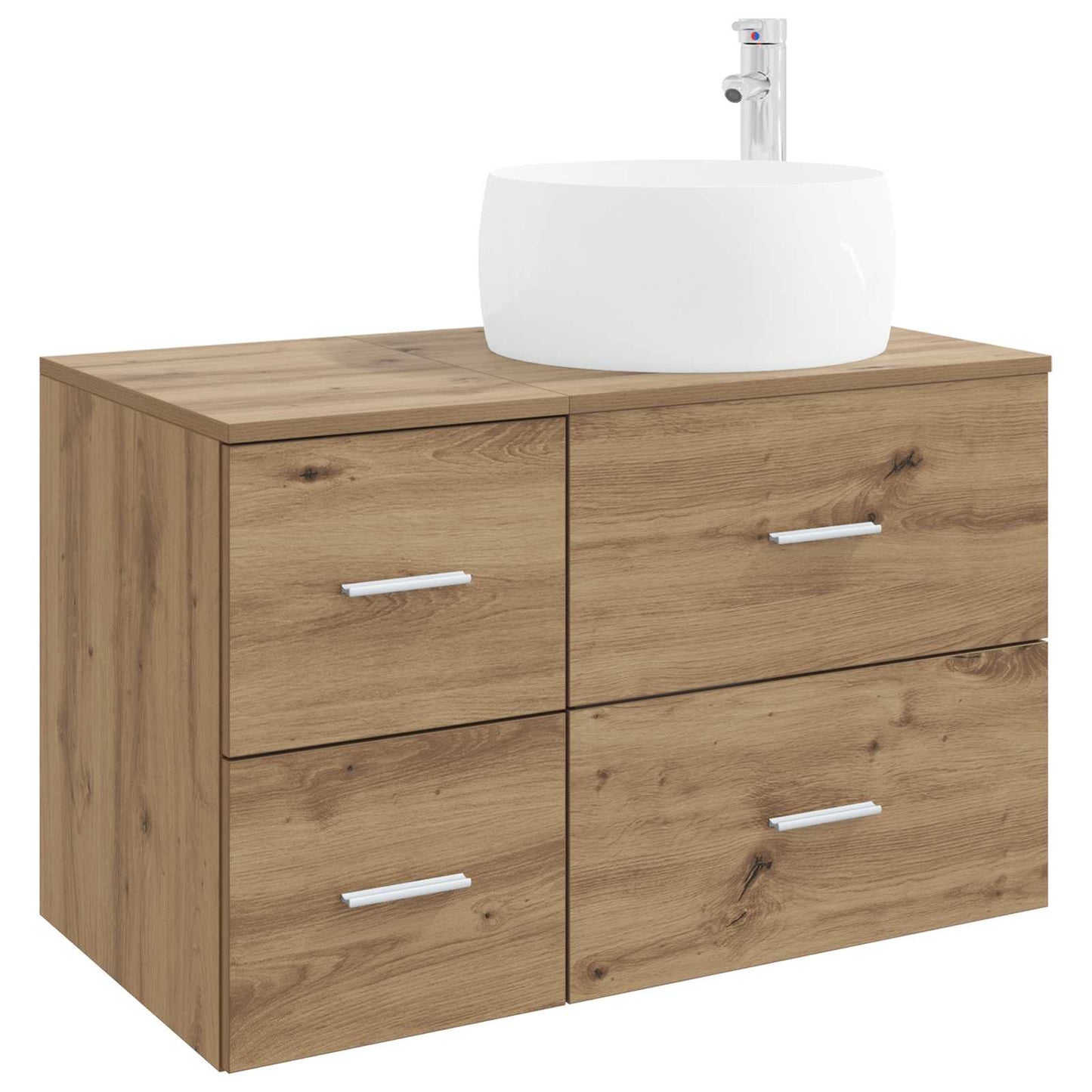 Badezimmermöbel-Set 2 Stk. Artisan-Eiche Holzwerkstoff