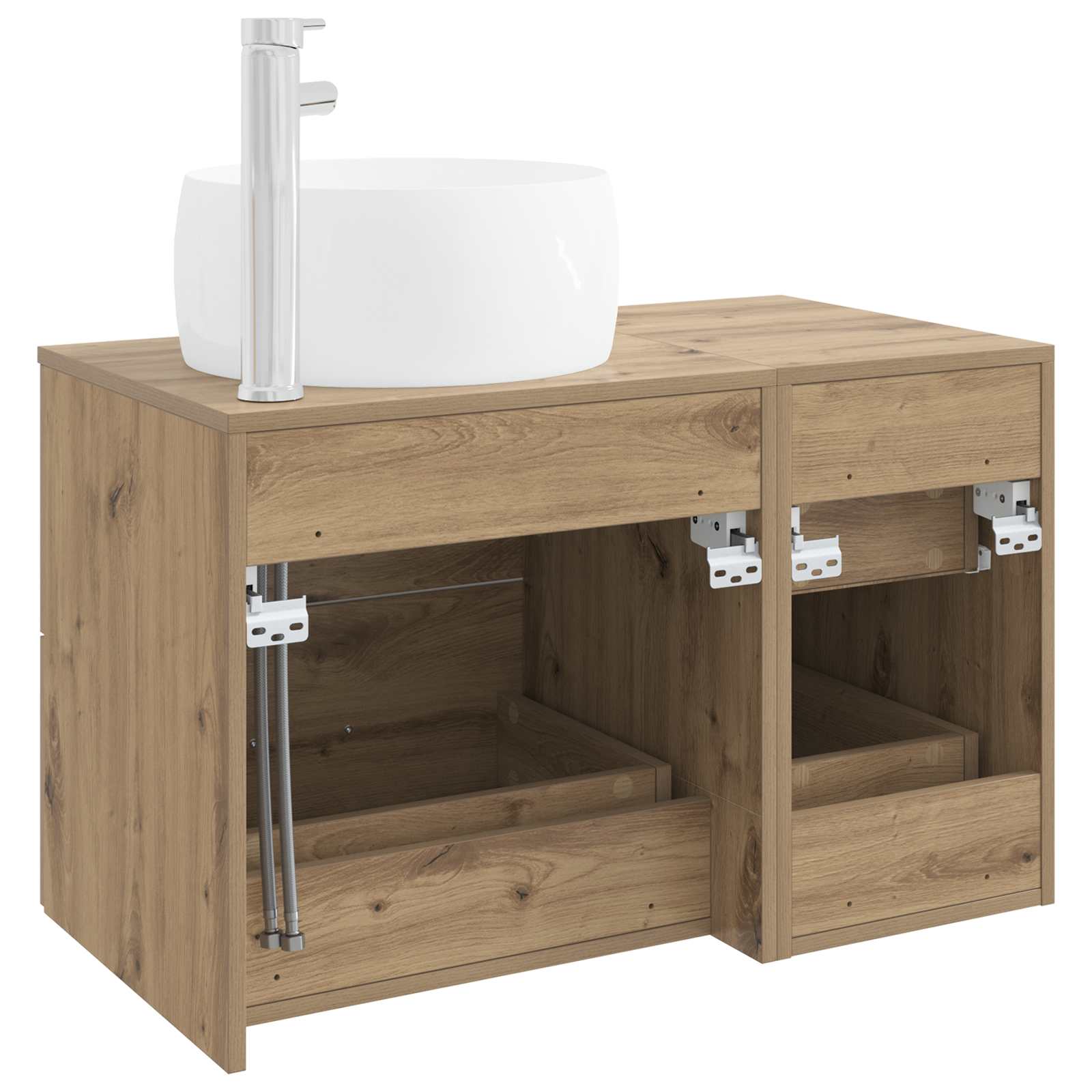 Badezimmermöbel-Set 2 Stk. Artisan-Eiche Holzwerkstoff