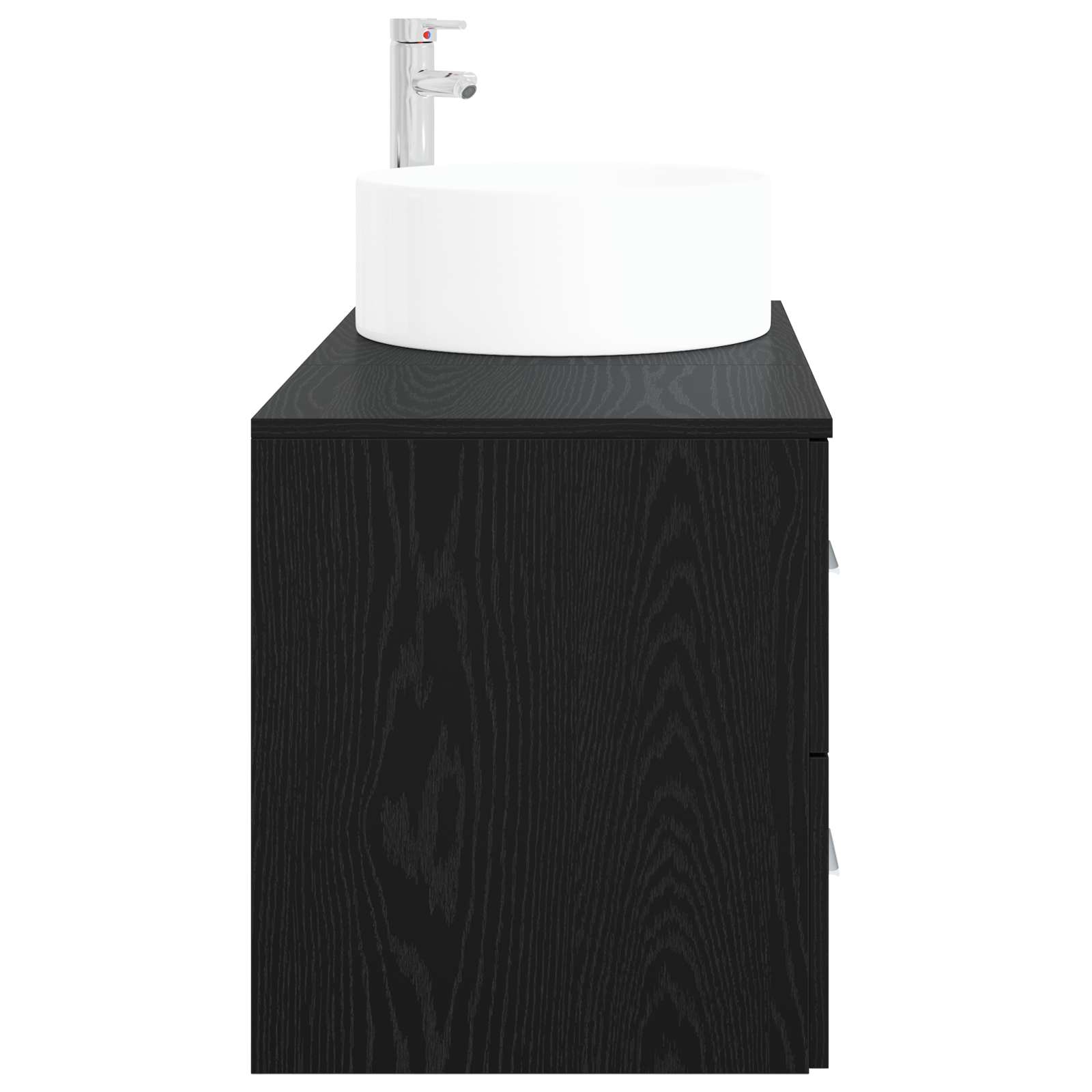 Badezimmermöbel-Set 2 stk. Schwarze Eiche Holzwerkstoff
