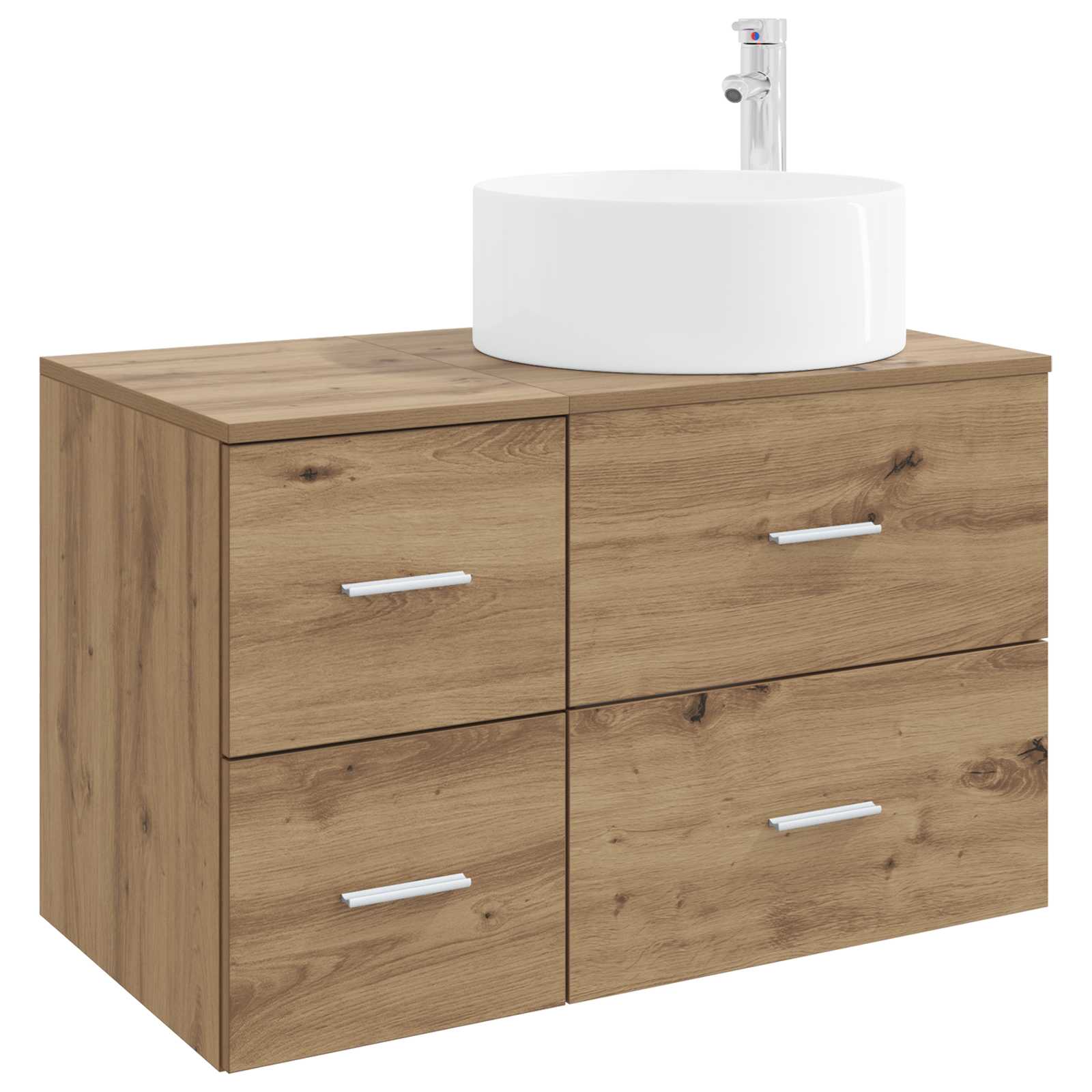 Badezimmermöbel-Set 2 Stk. Artisan-Eiche Holzwerkstoff