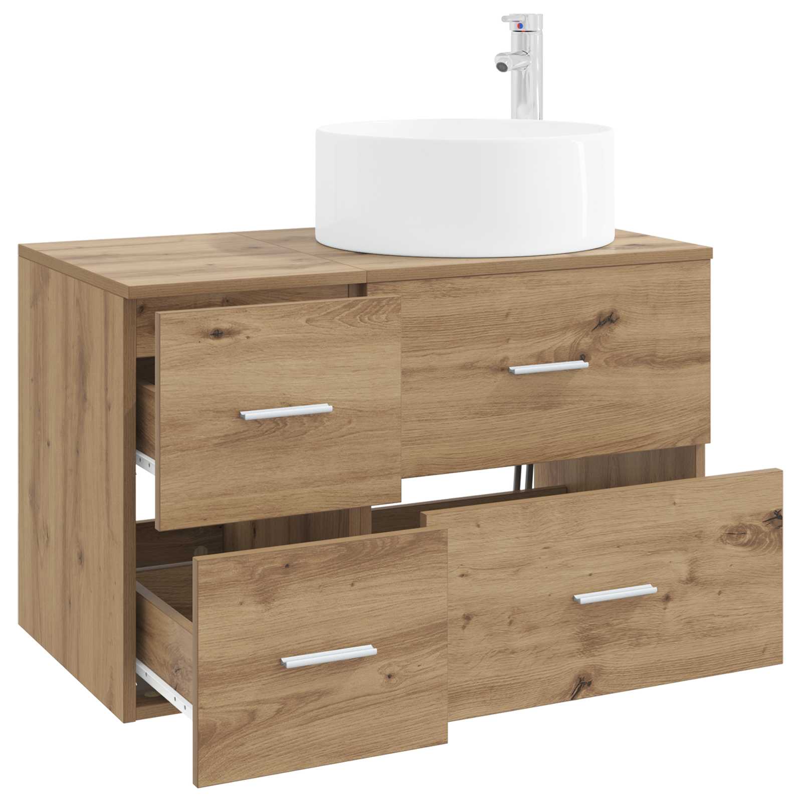 Badezimmermöbel-Set 2 Stk. Artisan-Eiche Holzwerkstoff