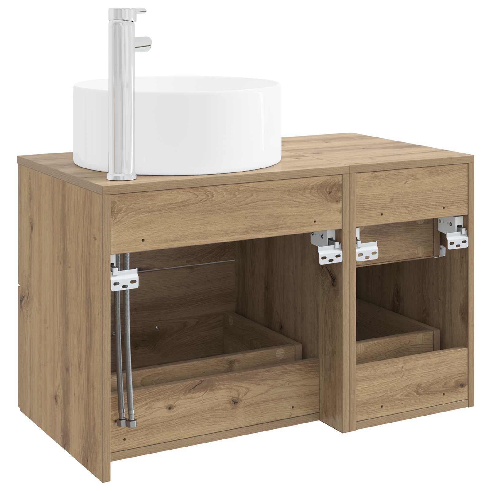 Badezimmermöbel-Set 2 Stk. Artisan-Eiche Holzwerkstoff