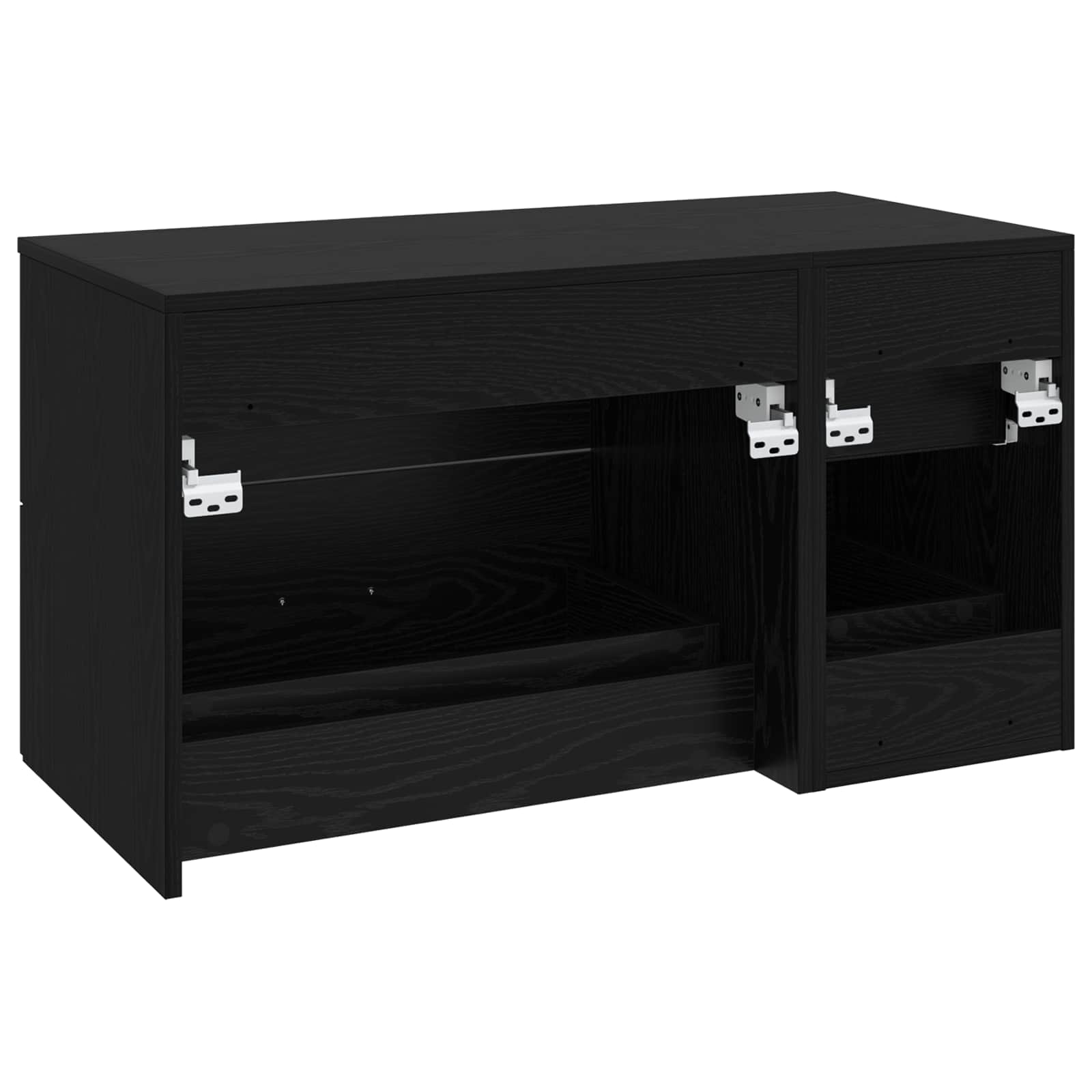 Badezimmermöbel-Set 2 stk. Schwarze Eiche Holzwerkstoff