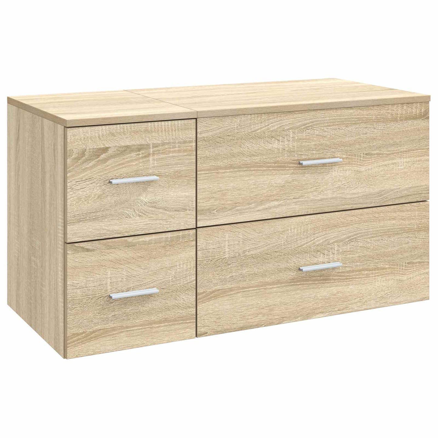 Badezimmermöbel-Set 2 stk. Sonoma-Eiche Holzwerkstoff