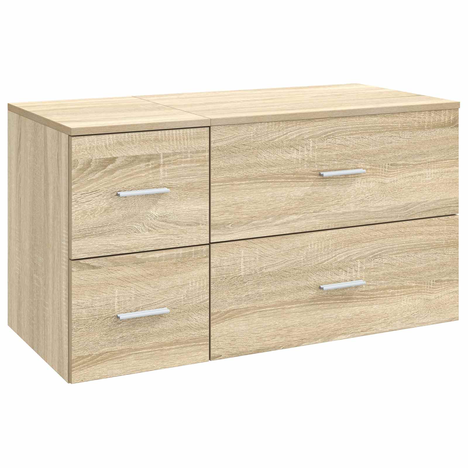 Badezimmermöbel-Set 2 stk. Sonoma-Eiche Holzwerkstoff