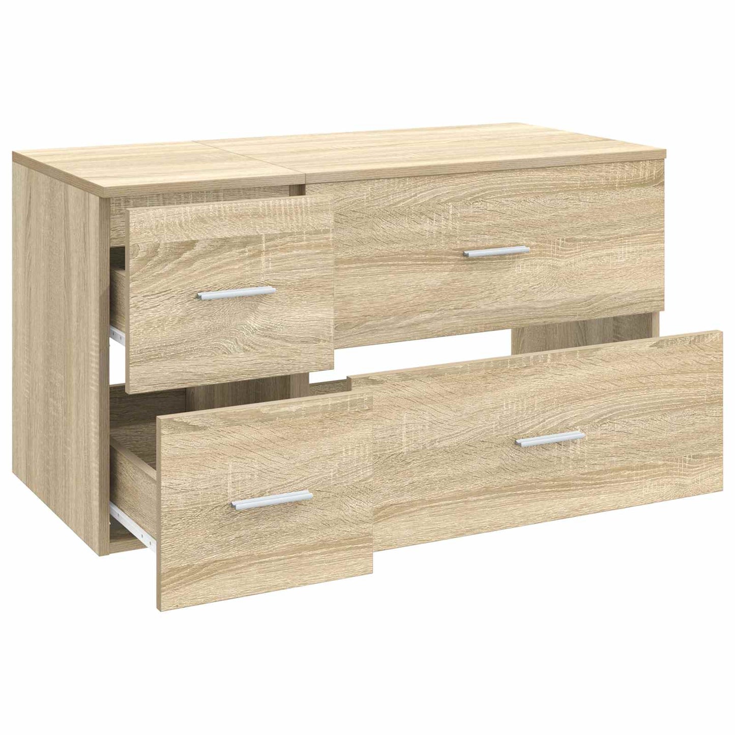 Badezimmermöbel-Set 2 stk. Sonoma-Eiche Holzwerkstoff