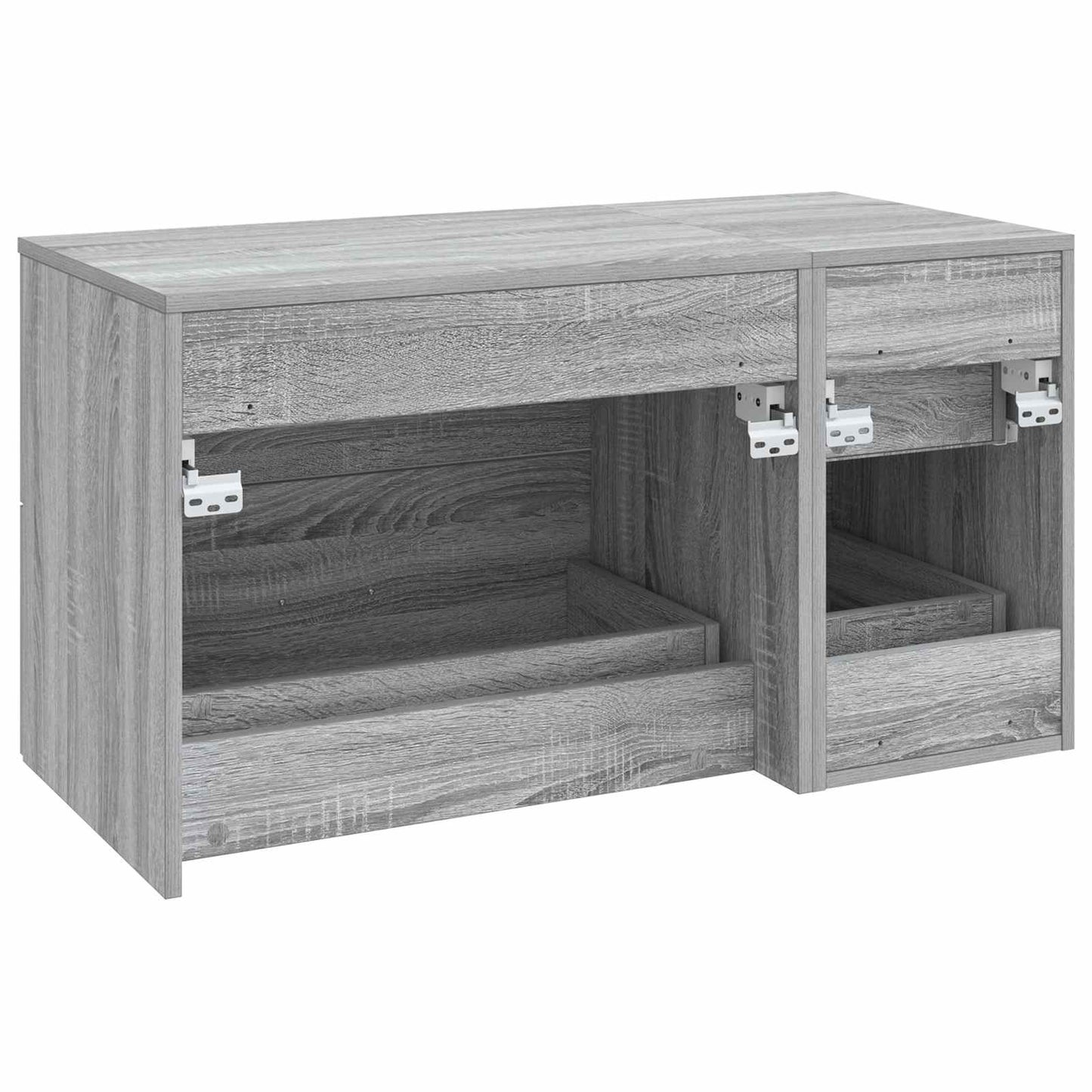 Badezimmermöbel-Set 2 stk. Grau Sonoma Holzwerkstoff