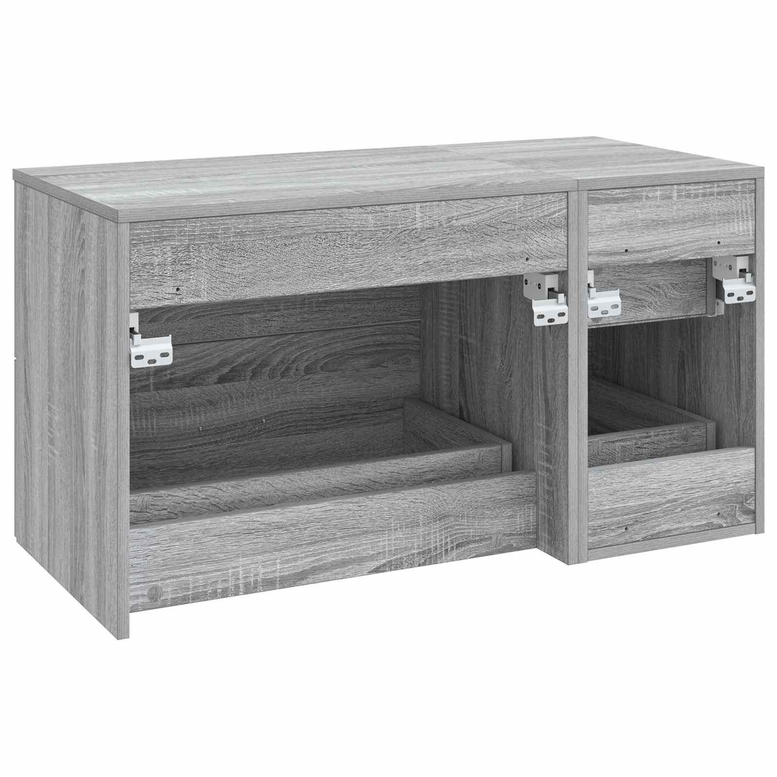 Badezimmermöbel-Set 2 stk. Grau Sonoma Holzwerkstoff