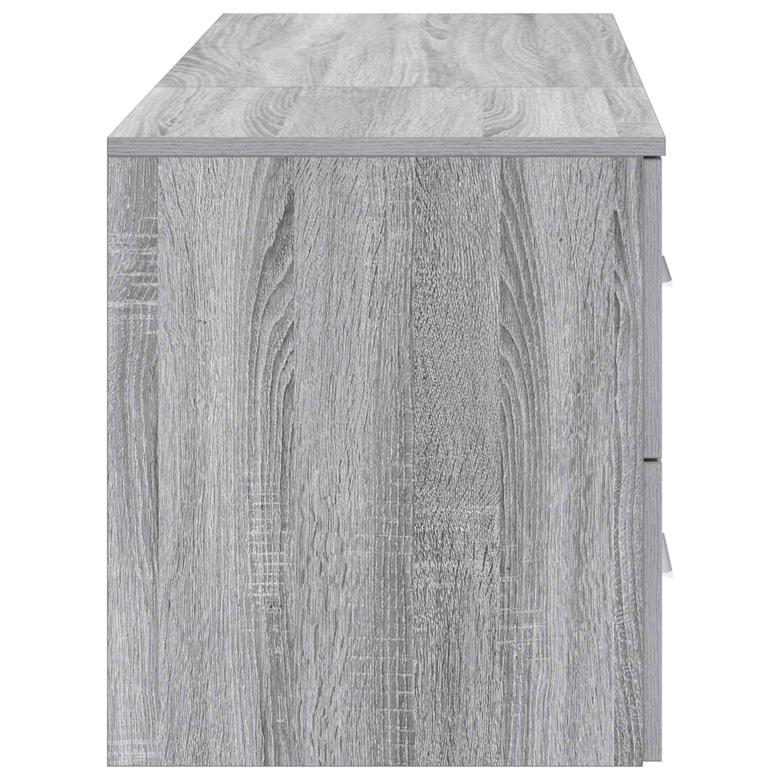 Badezimmermöbel-Set 2 stk. Grau Sonoma Holzwerkstoff