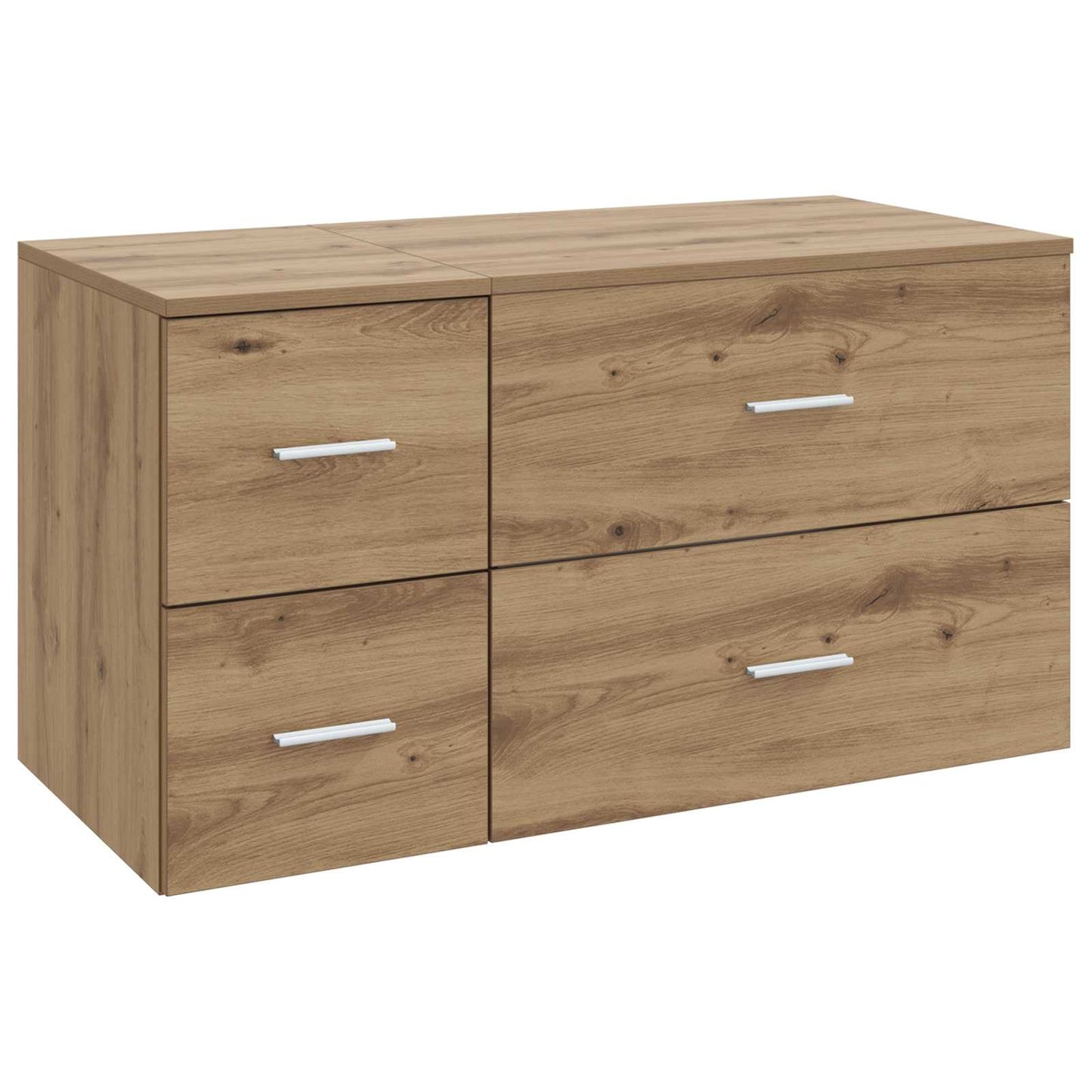 Badezimmermöbel-Set 2 Stk. Artisan-Eiche Holzwerkstoff
