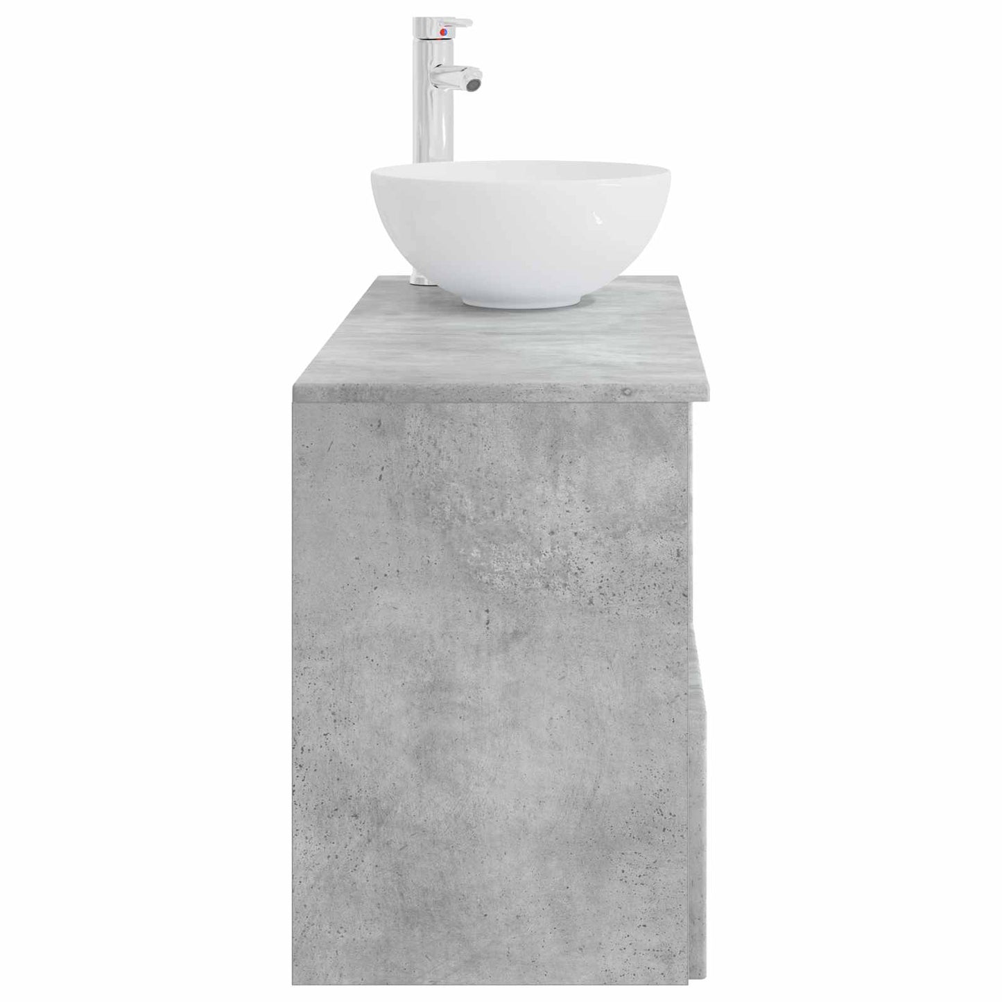 Badezimmermöbel-Set 2 stk. Betongrau Holzwerkstoff