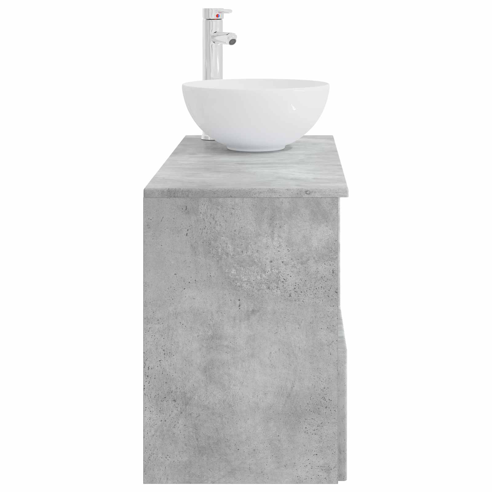 Badezimmermöbel-Set 2 stk. Betongrau Holzwerkstoff