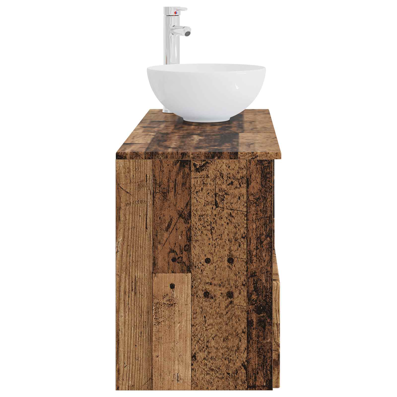 Badezimmermöbel-Set 2 stk. Altholz Holzwerkstoff