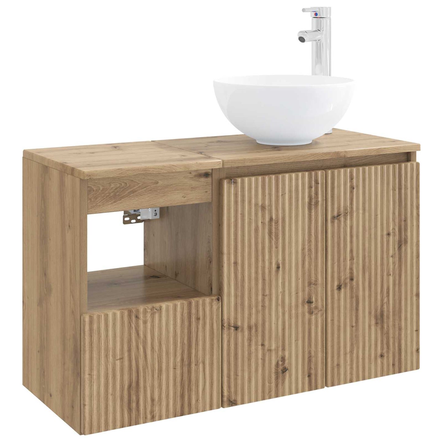 Badezimmermöbel-Set 2 Stk. Artisan-Eiche Holzwerkstoff