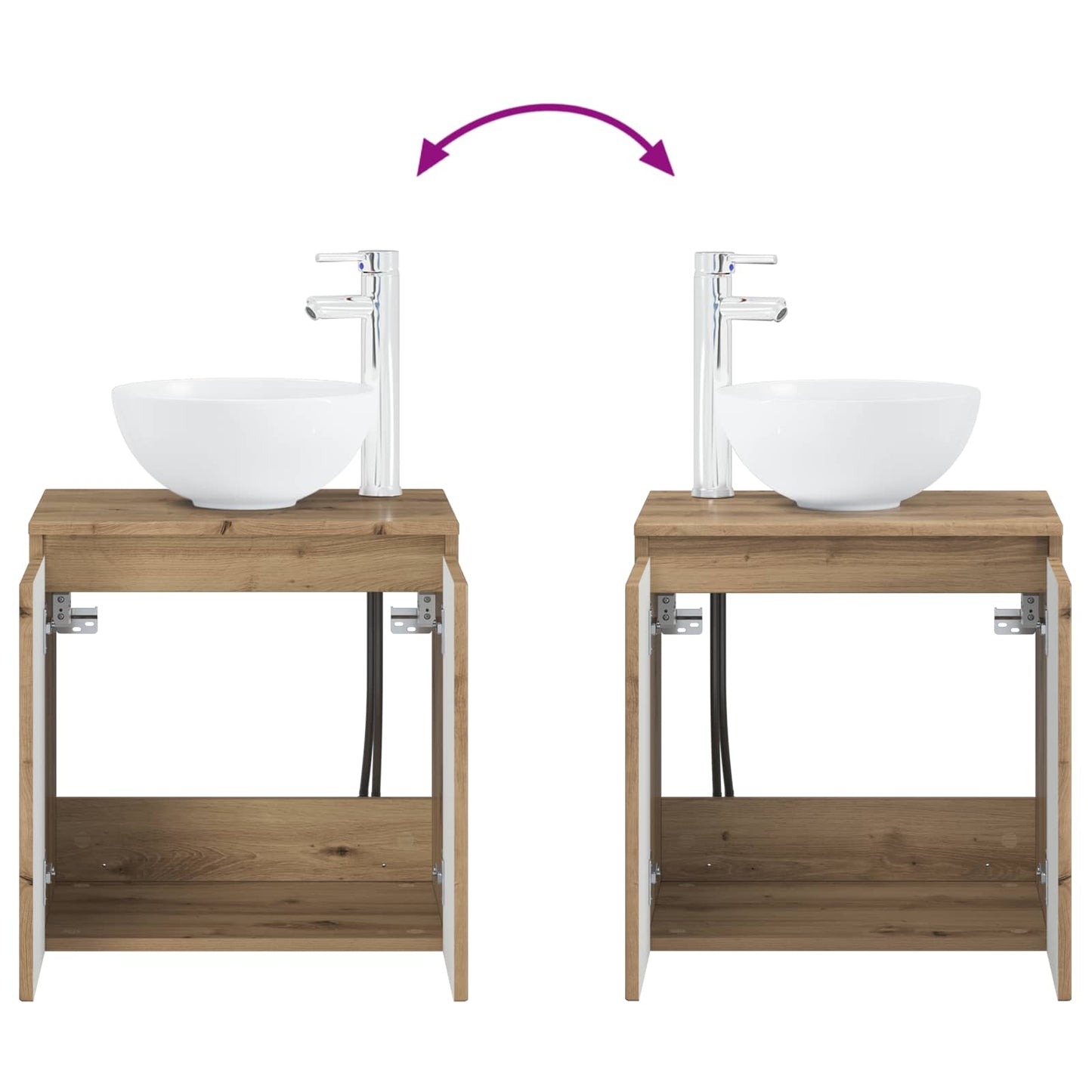 Badezimmermöbel-Set 2 Stk. Artisan-Eiche Holzwerkstoff