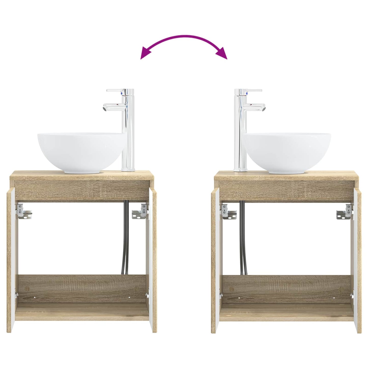 Badezimmermöbel-Set 2 stk. Sonoma-Eiche Holzwerkstoff