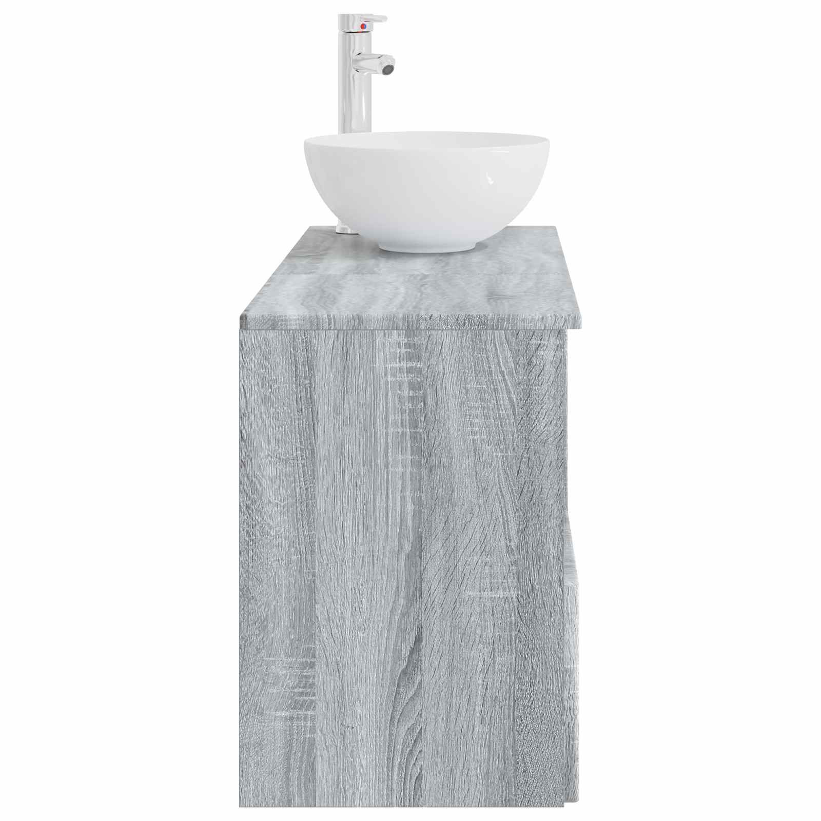Badezimmermöbel-Set 2 stk. Grau Sonoma Holzwerkstoff