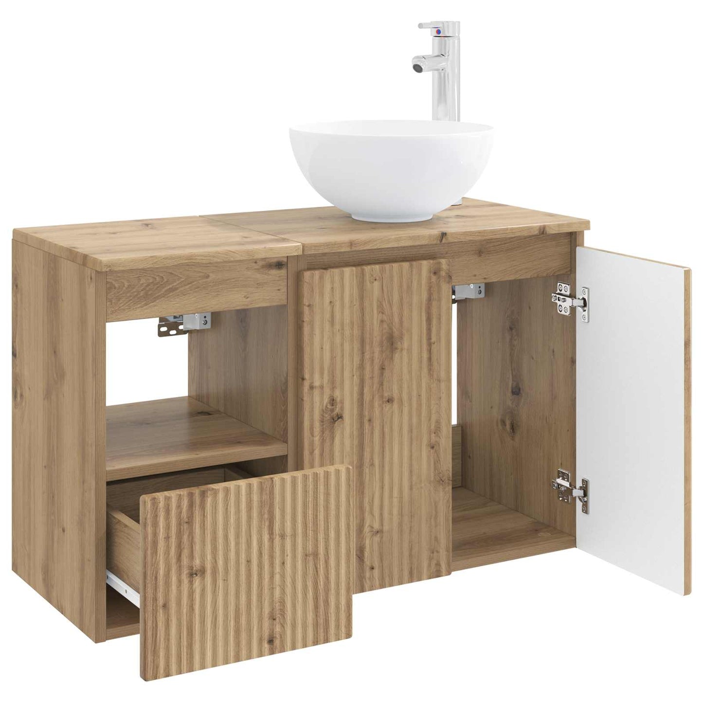Badezimmermöbel-Set 2 Stk. Artisan-Eiche Holzwerkstoff