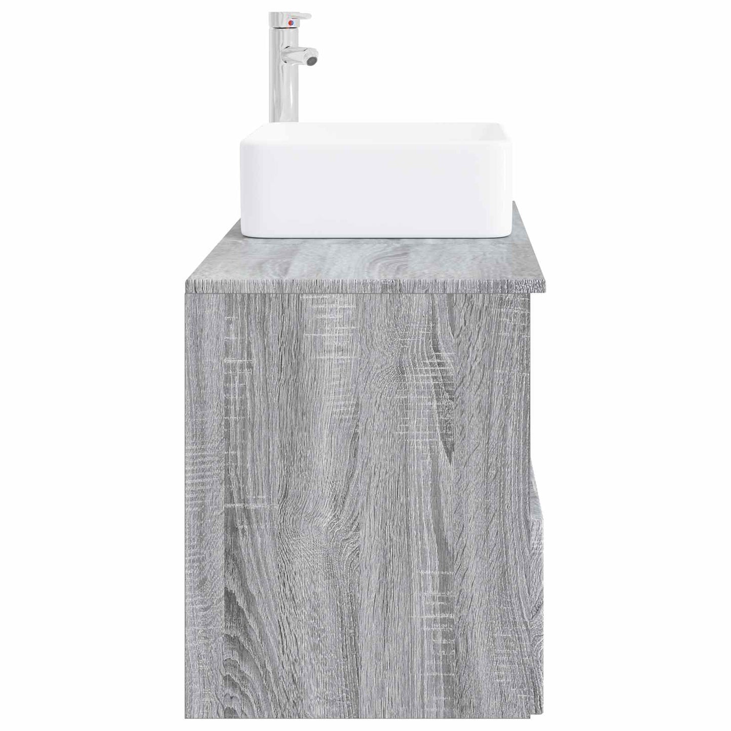 Badezimmermöbel-Set 2 stk. Grau Sonoma Holzwerkstoff