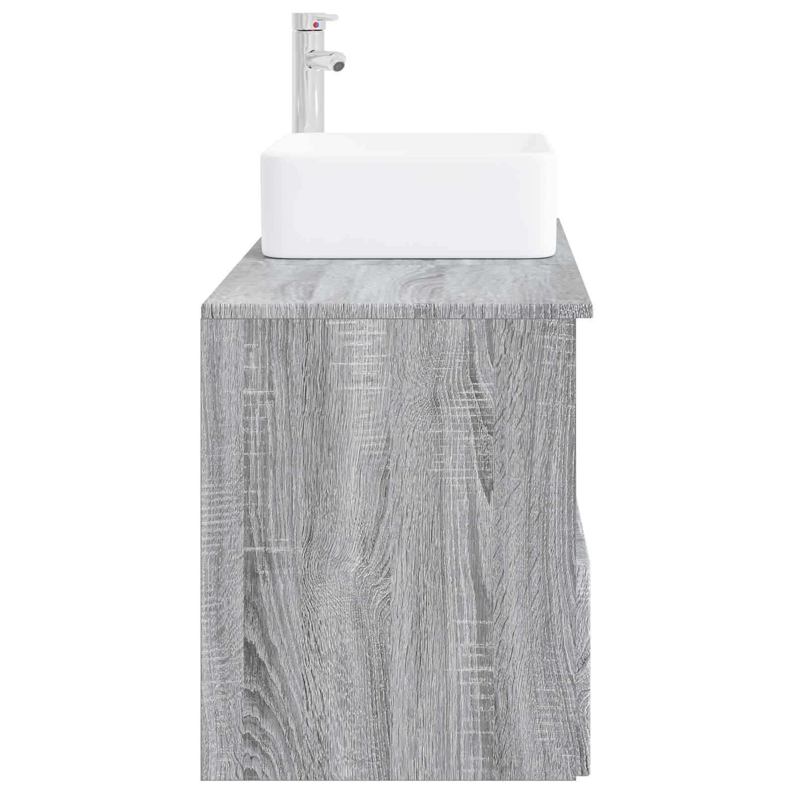 Badezimmermöbel-Set 2 stk. Grau Sonoma Holzwerkstoff