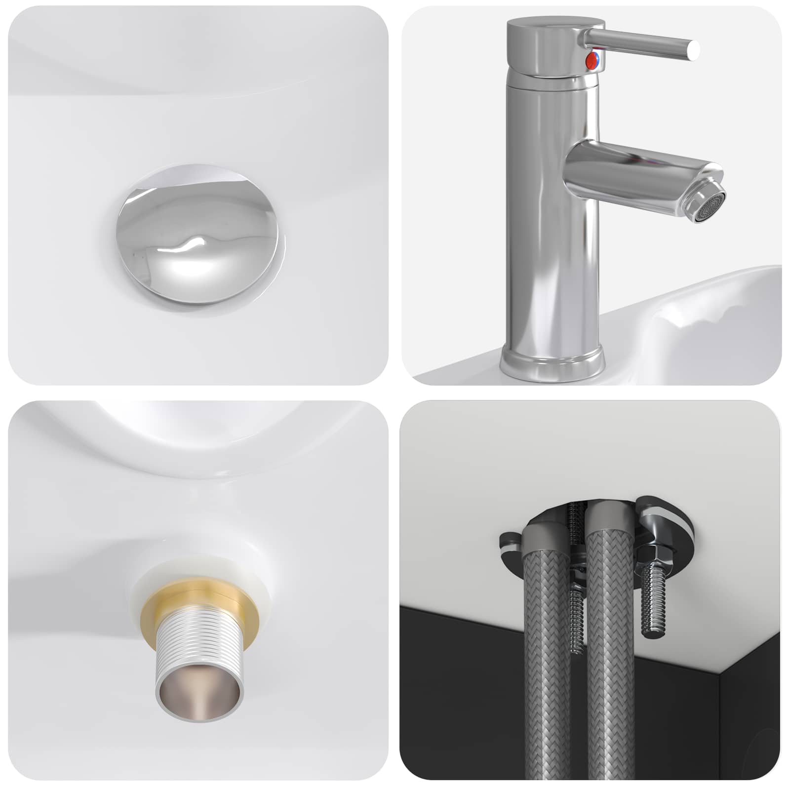 Badezimmermöbel-Set 2 stk. Schwarz Holzwerkstoff