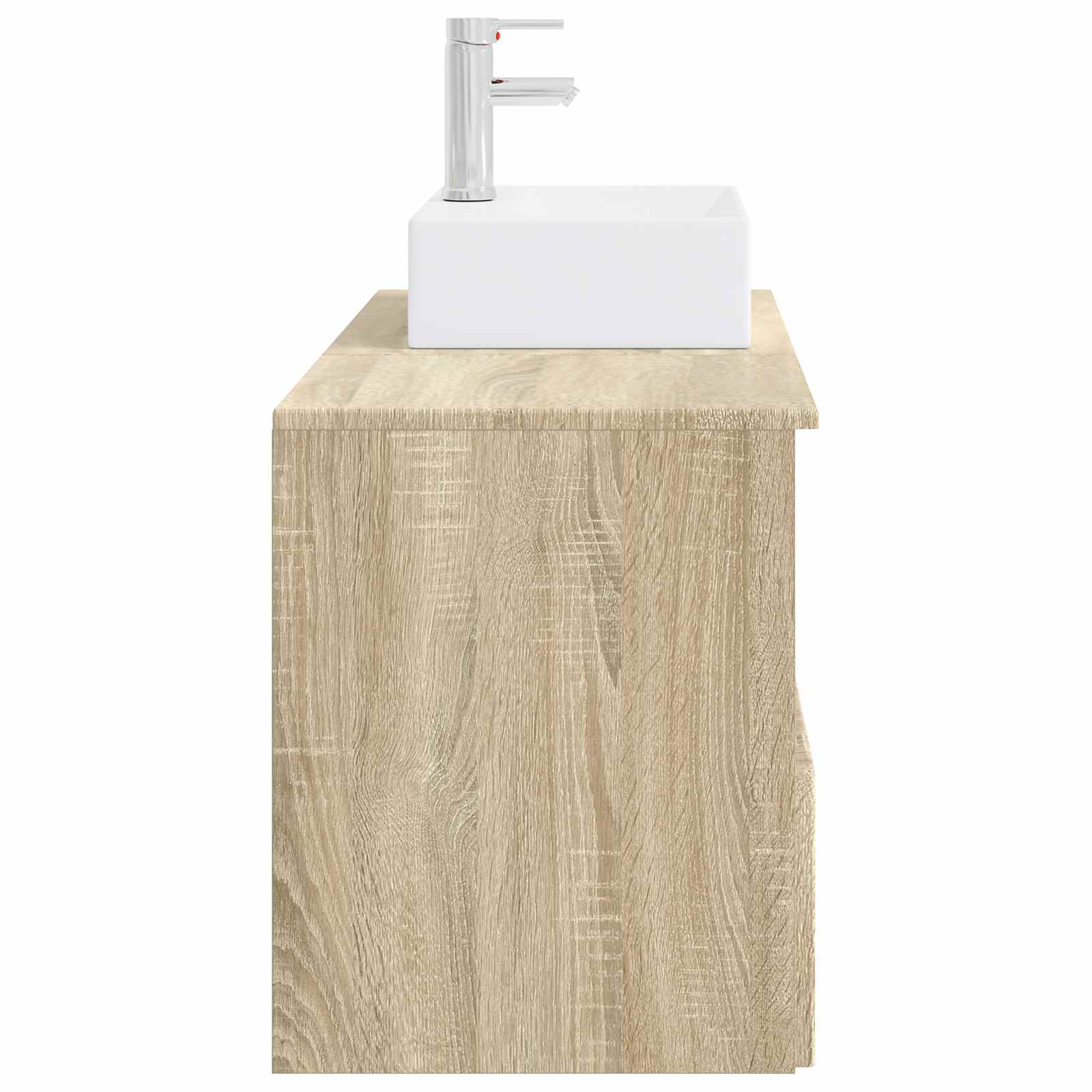 Badezimmermöbel-Set 2 stk. Sonoma-Eiche Holzwerkstoff