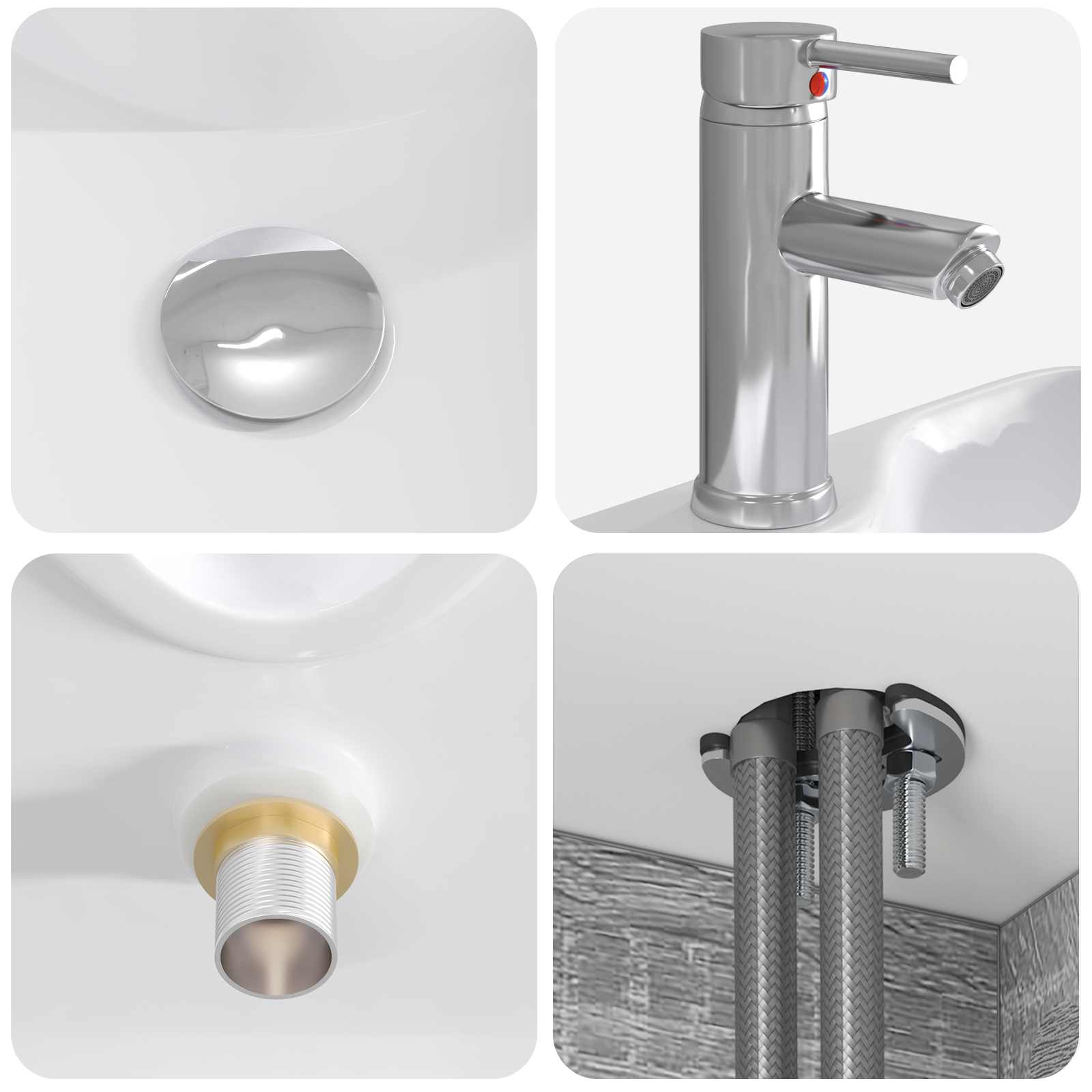 Badezimmermöbel-Set 2 stk. Grau Sonoma Holzwerkstoff