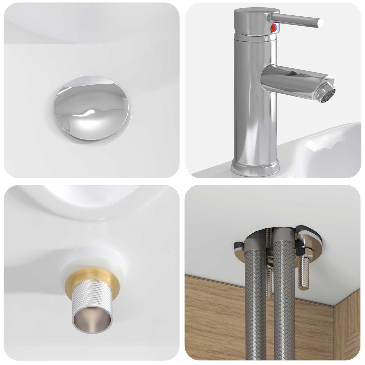 Badezimmermöbel-Set 2 Stk. Artisan-Eiche Holzwerkstoff