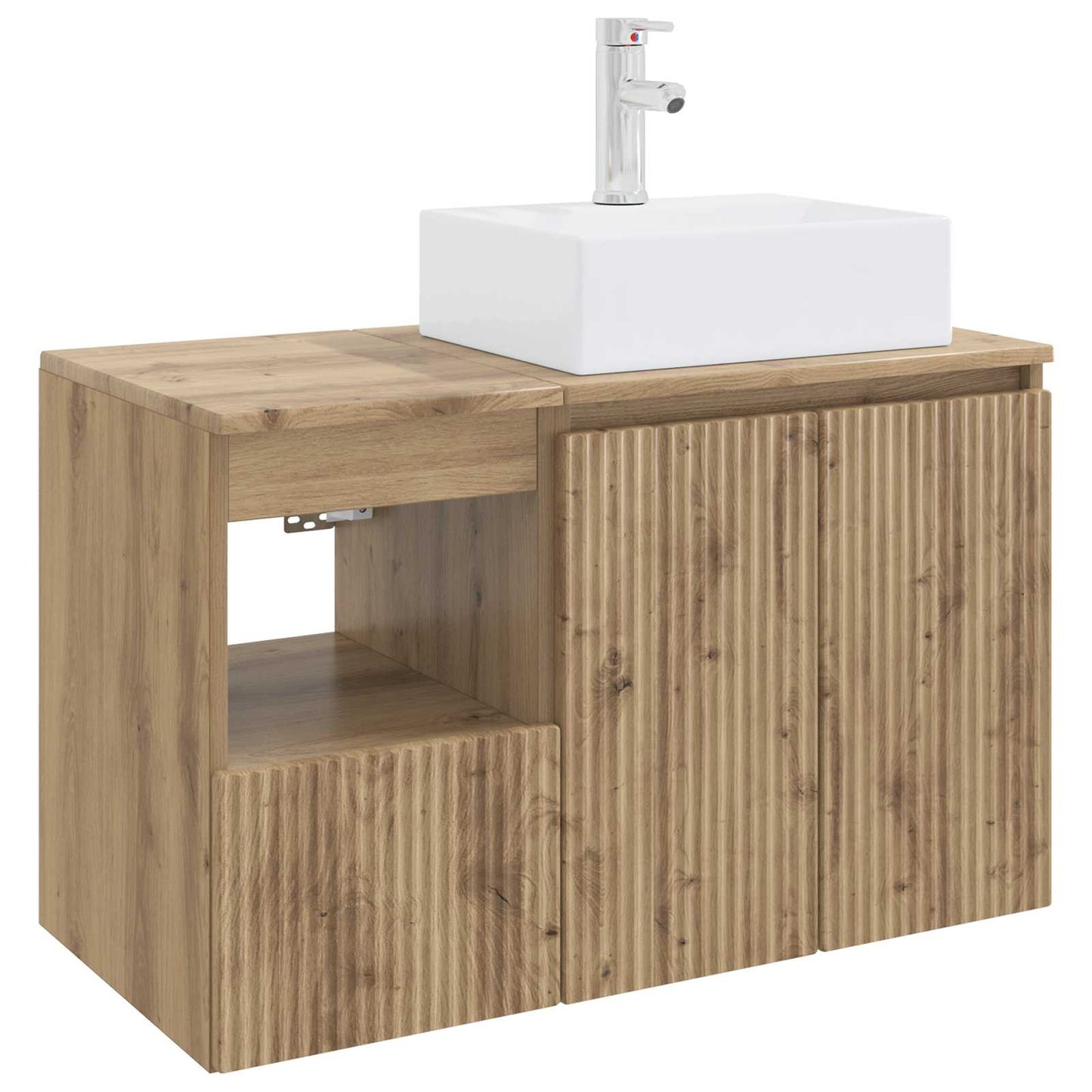 Badezimmermöbel-Set 2 Stk. Artisan-Eiche Holzwerkstoff