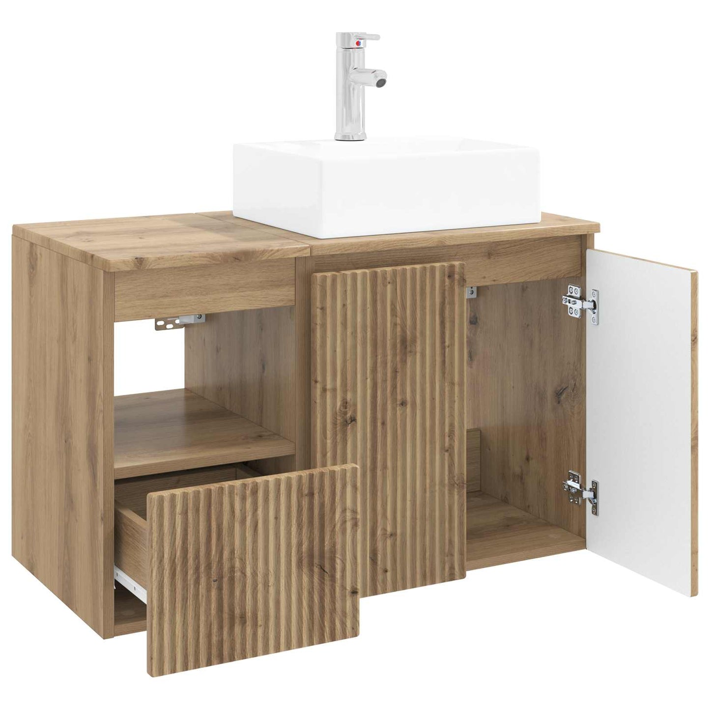 Badezimmermöbel-Set 2 Stk. Artisan-Eiche Holzwerkstoff