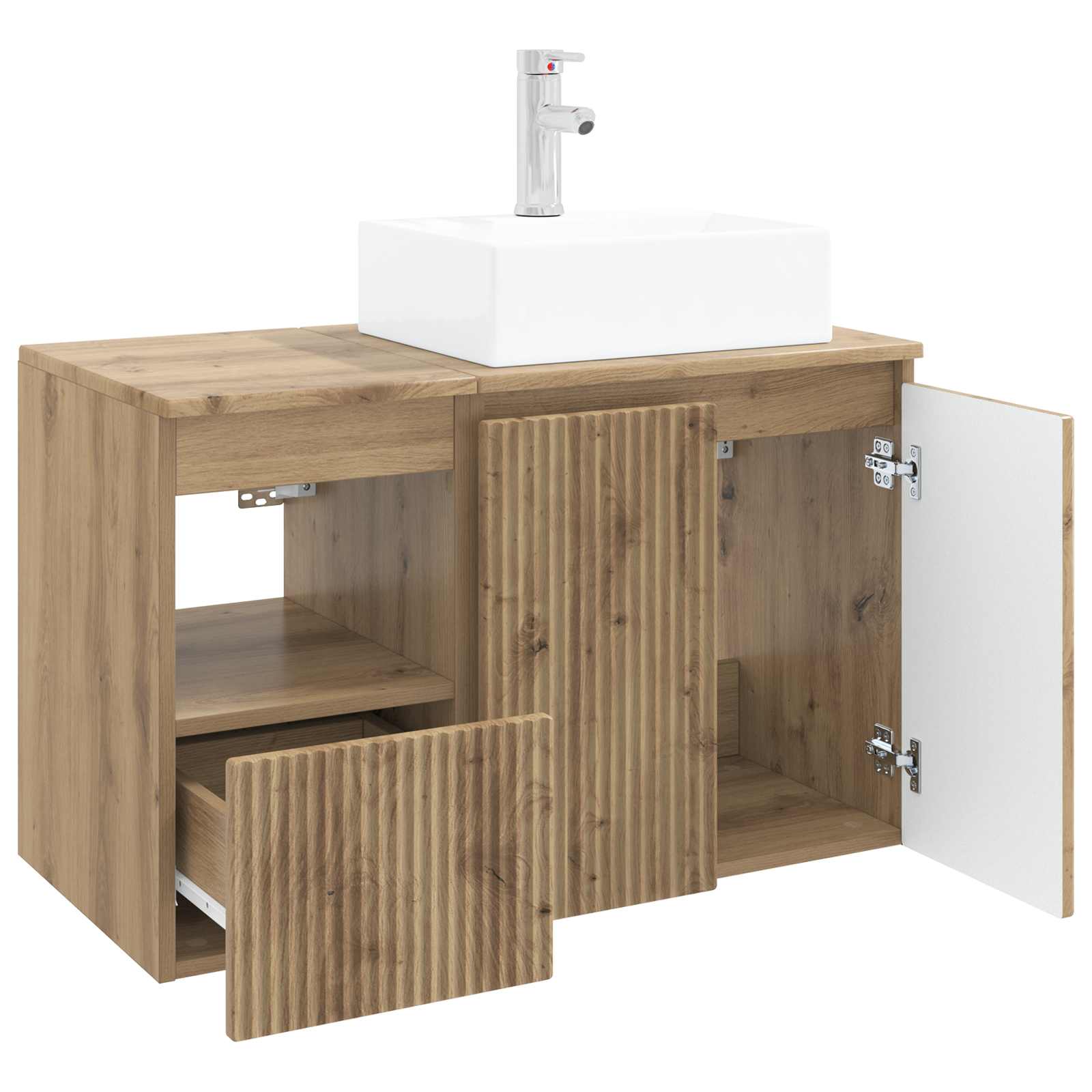 Badezimmermöbel-Set 2 Stk. Artisan-Eiche Holzwerkstoff