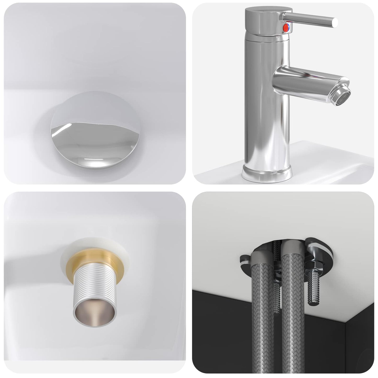 Badezimmermöbel-Set 2 stk. Schwarz Holzwerkstoff