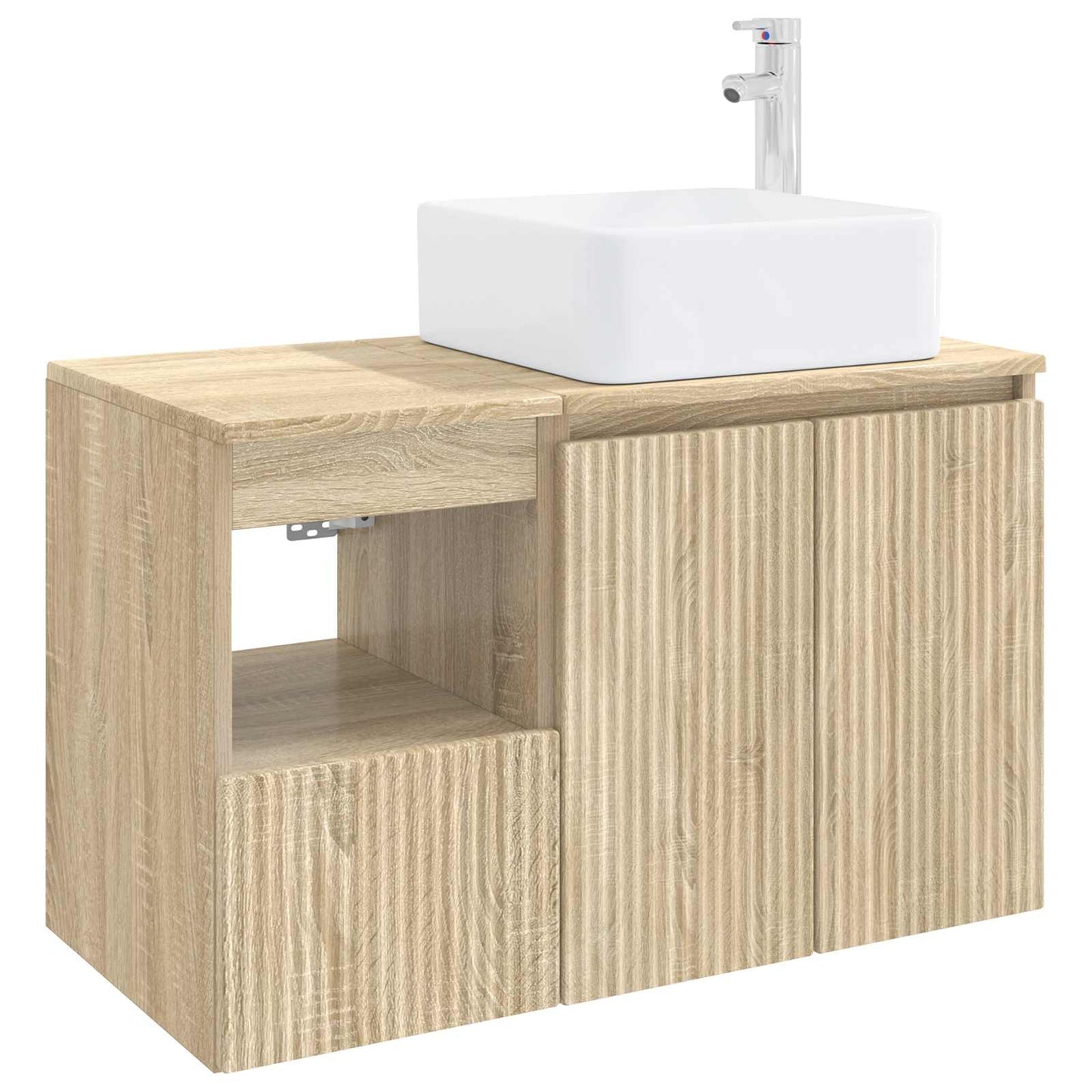 Badezimmermöbel-Set 2 stk. Sonoma-Eiche Holzwerkstoff