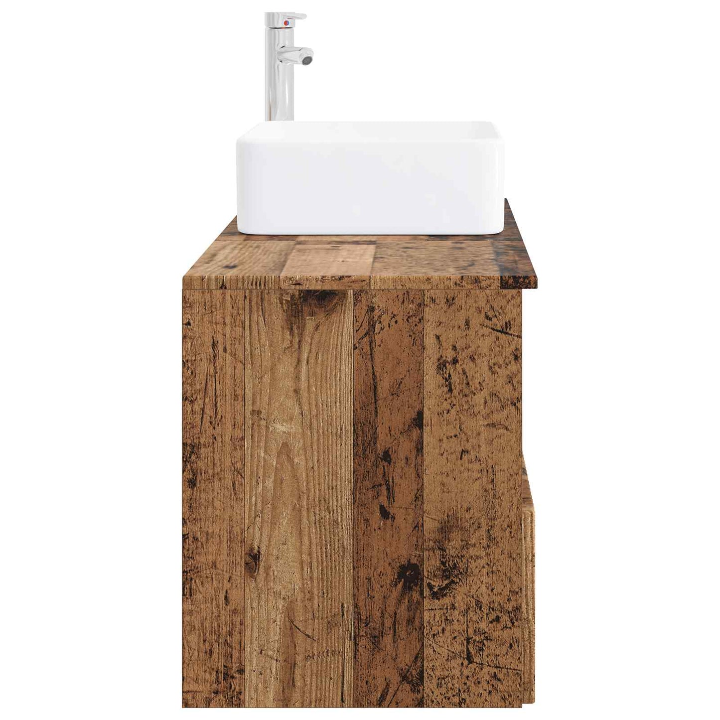 Badezimmermöbel-Set 2 stk. Altholz Holzwerkstoff