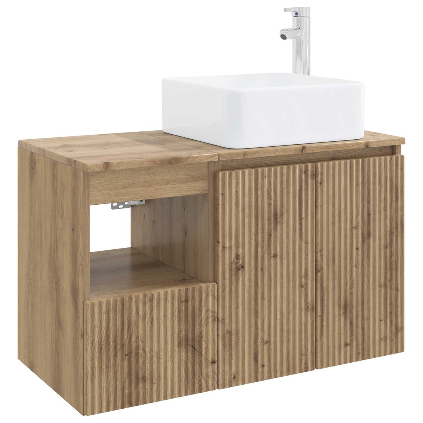 Badezimmermöbel-Set 2 Stk. Artisan-Eiche Holzwerkstoff