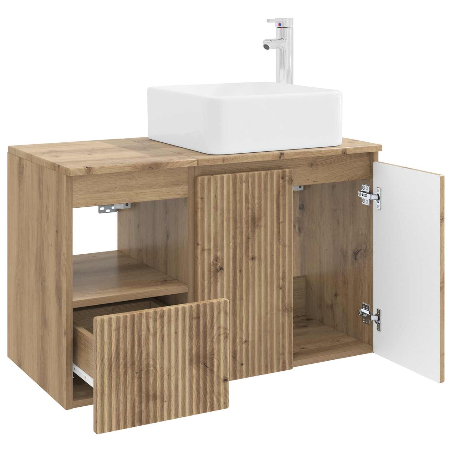 Badezimmermöbel-Set 2 Stk. Artisan-Eiche Holzwerkstoff